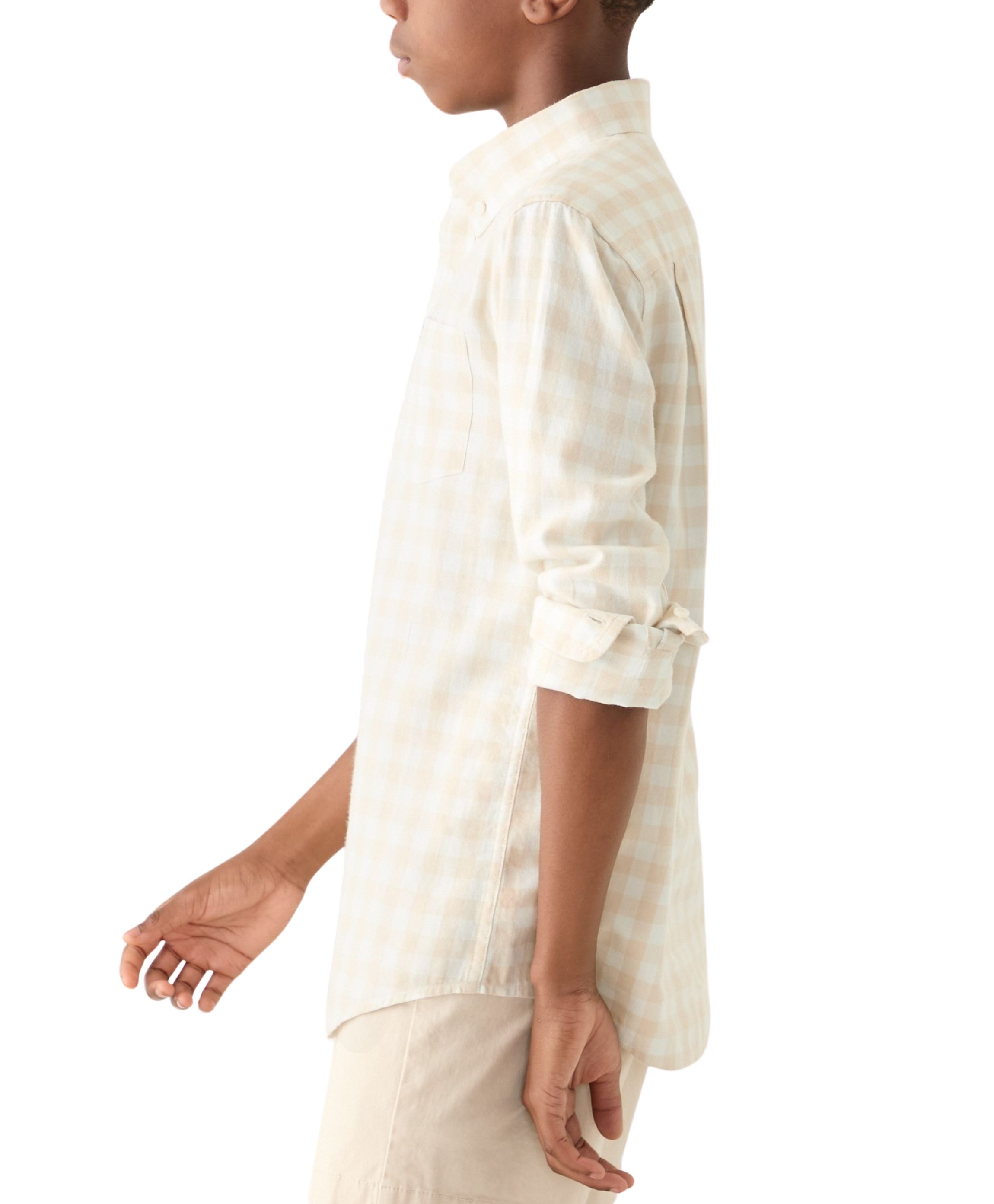 Boys 8-20 Yarn Dyed Twill Button Down Shirt