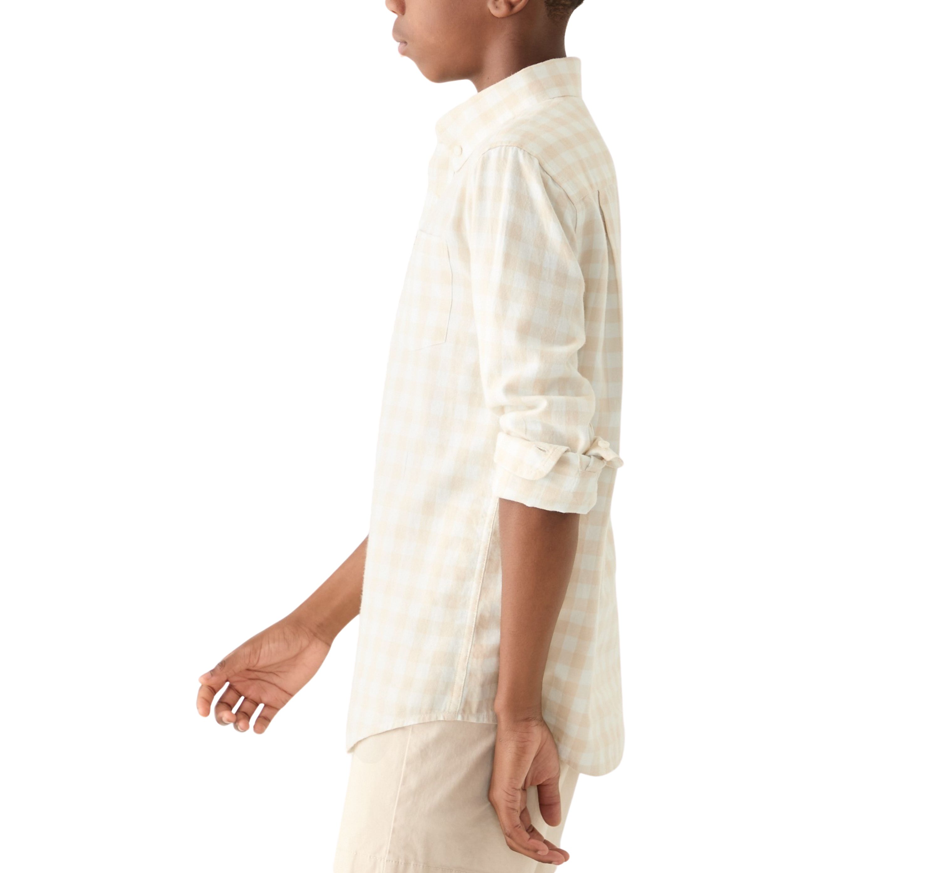 Boys 8-20 Yarn Dyed Twill Button Down Shirt