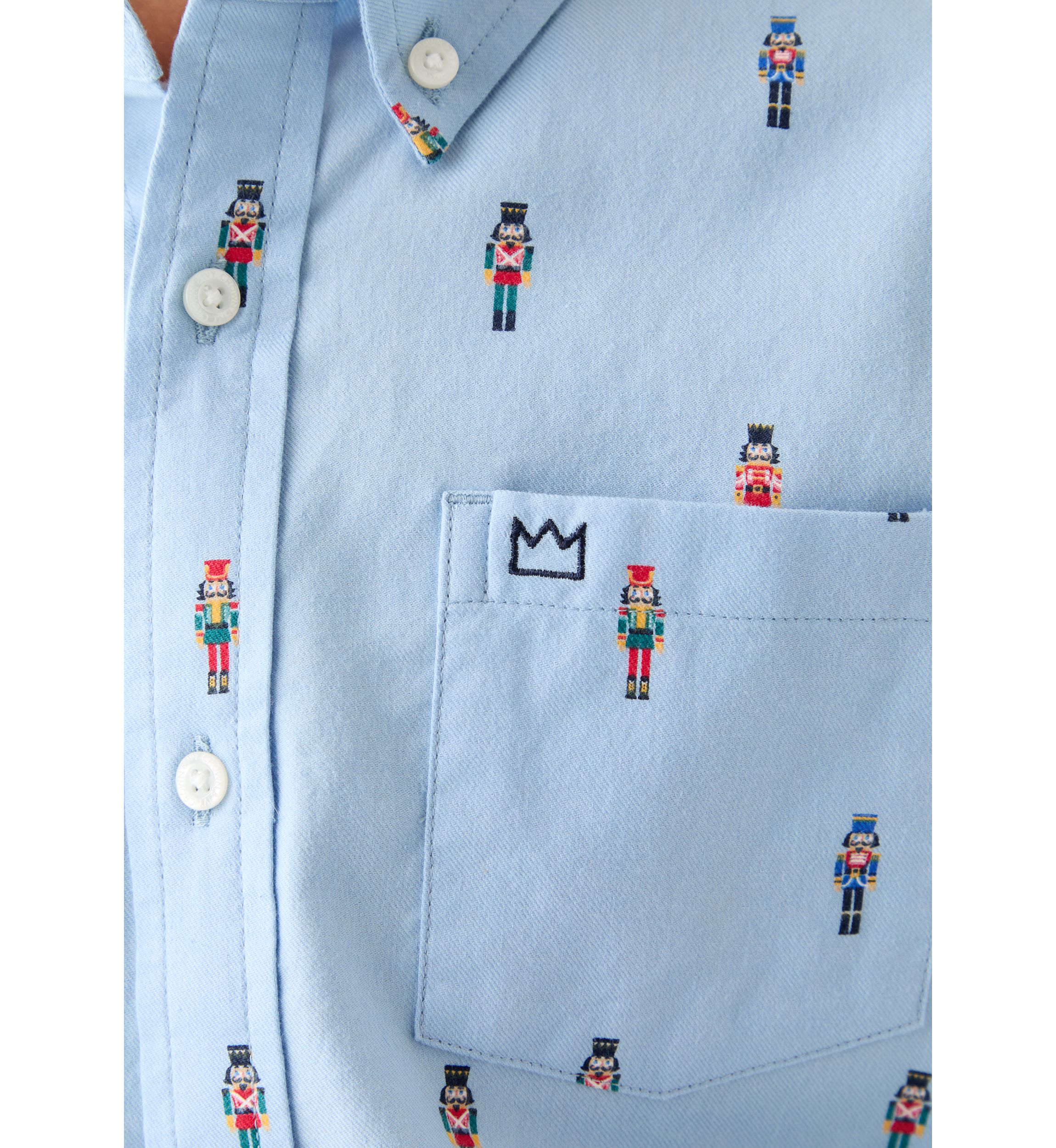 Boys 8-20 Printed Twill Button Down