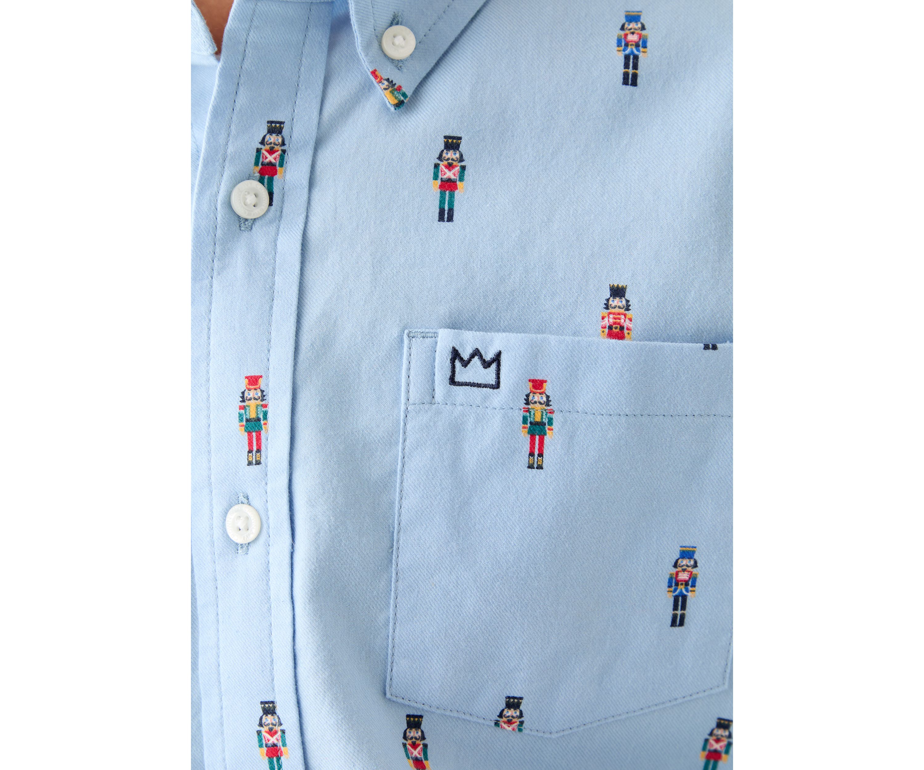 Boys 8-20 Printed Twill Button Down
