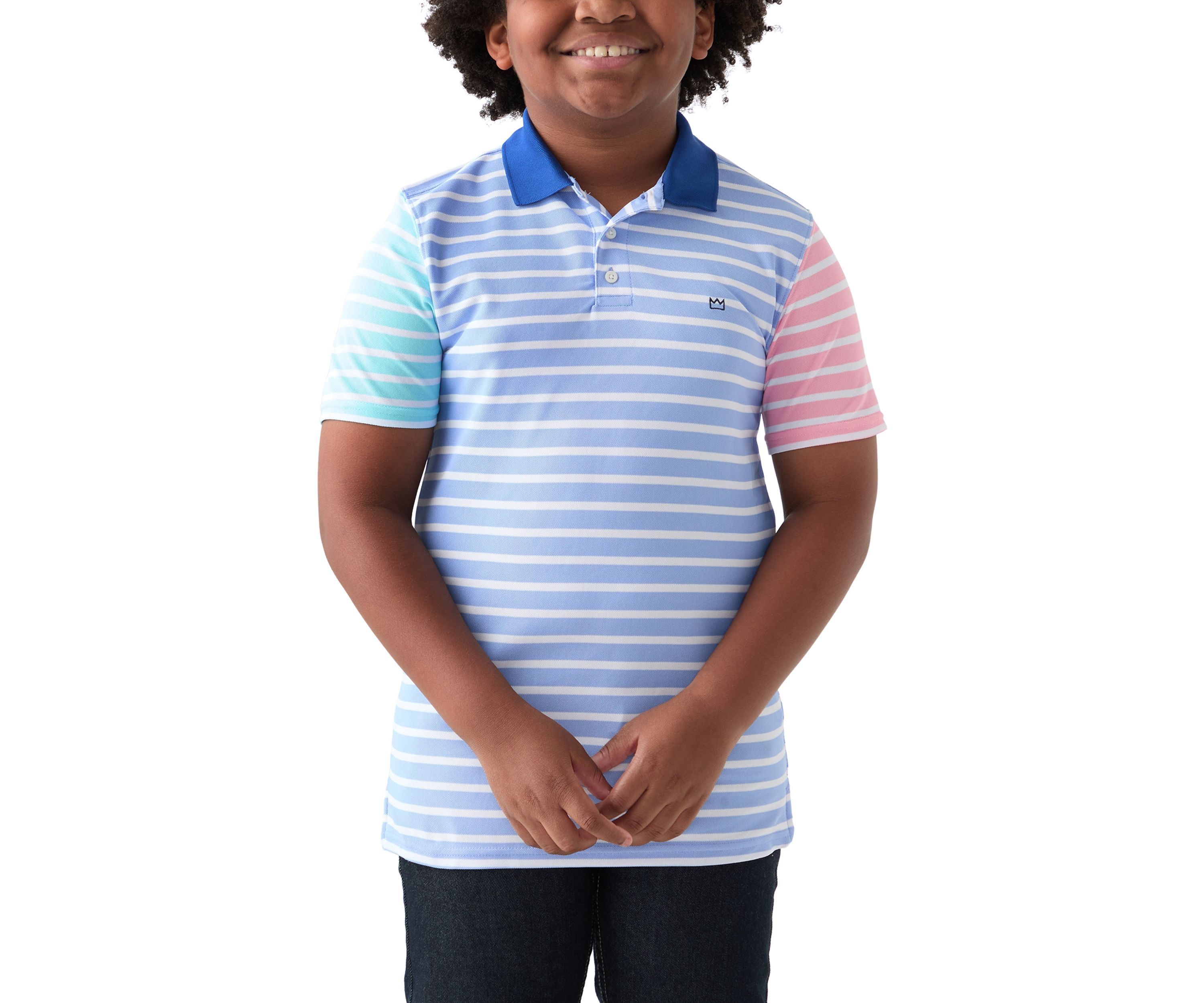 Boys 8-20 Stripe Performance Polo Shirt 