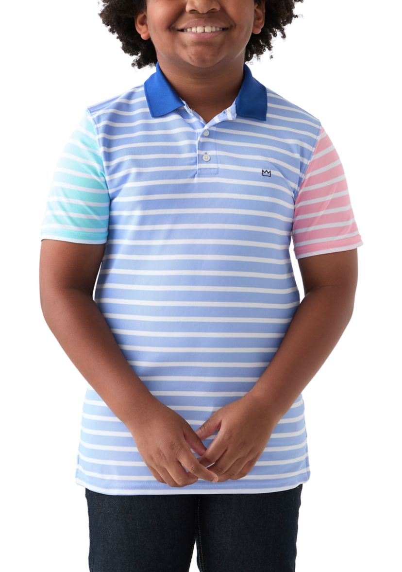 Boys 8-20 Stripe Performance Polo Shirt 