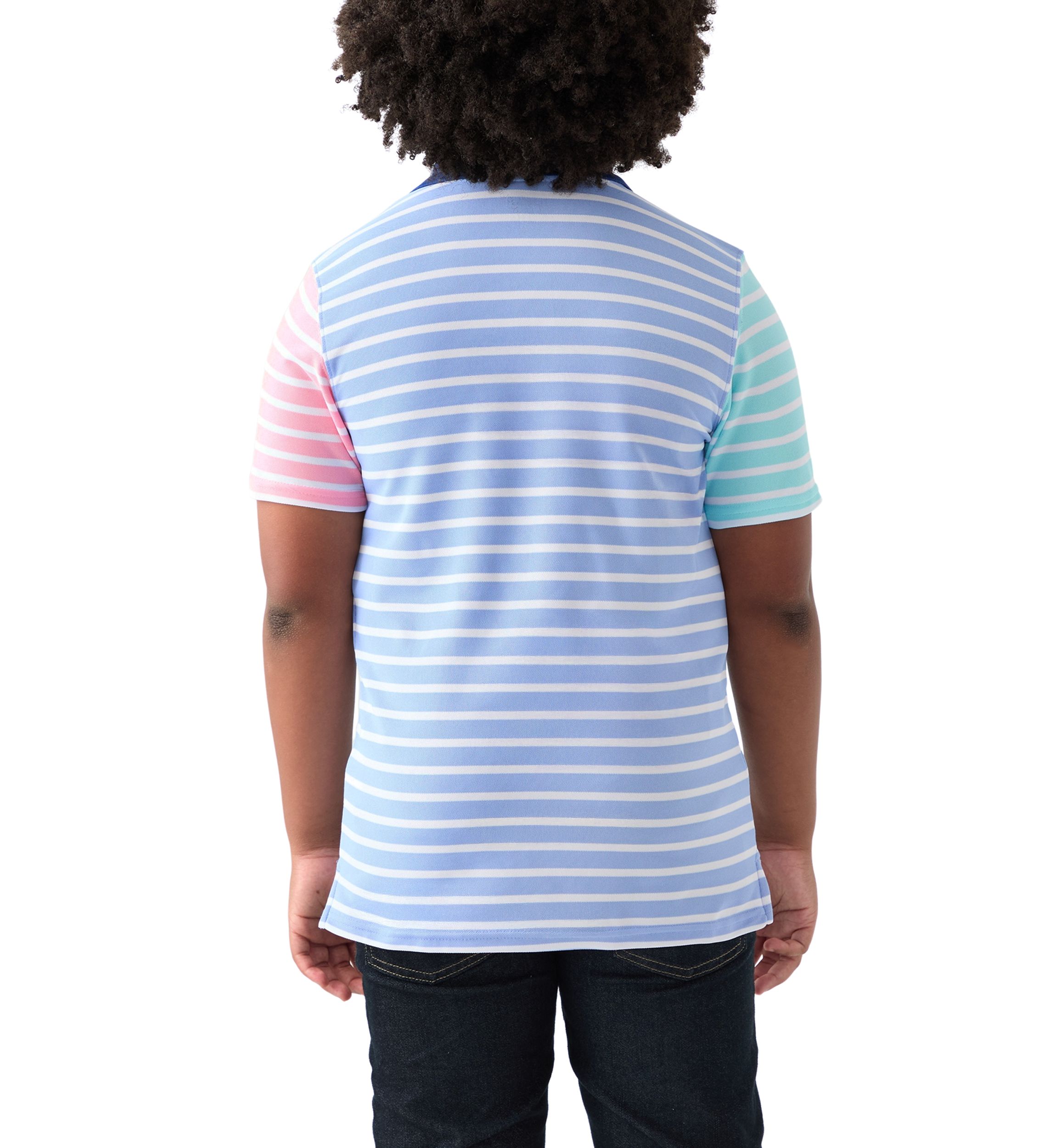 Boys 8-20 Stripe Performance Polo Shirt 