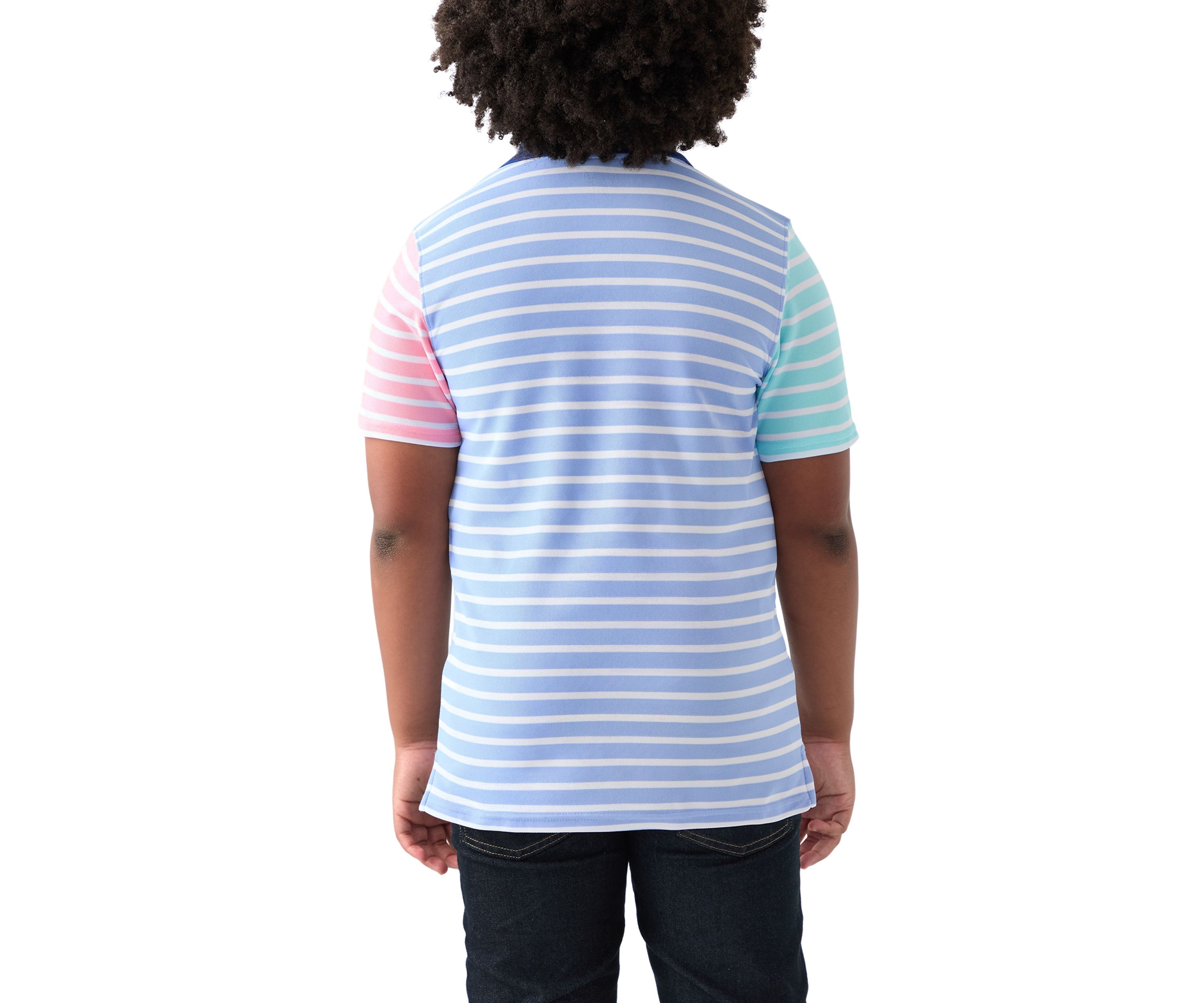 Boys 8-20 Stripe Performance Polo Shirt 