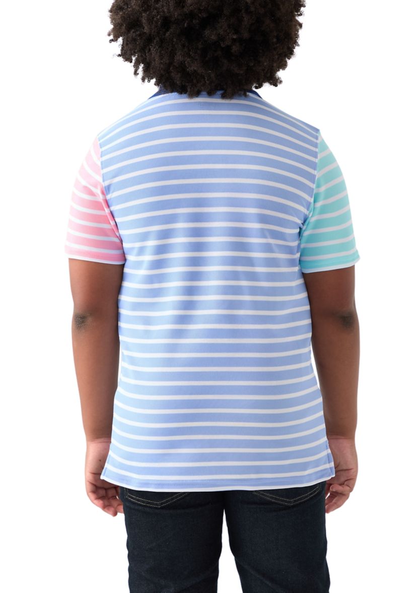 Boys 8-20 Stripe Performance Polo Shirt 