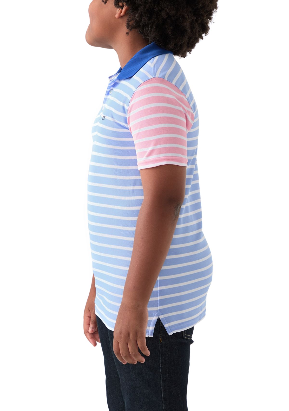 Boys 8-20 Stripe Performance Polo Shirt 