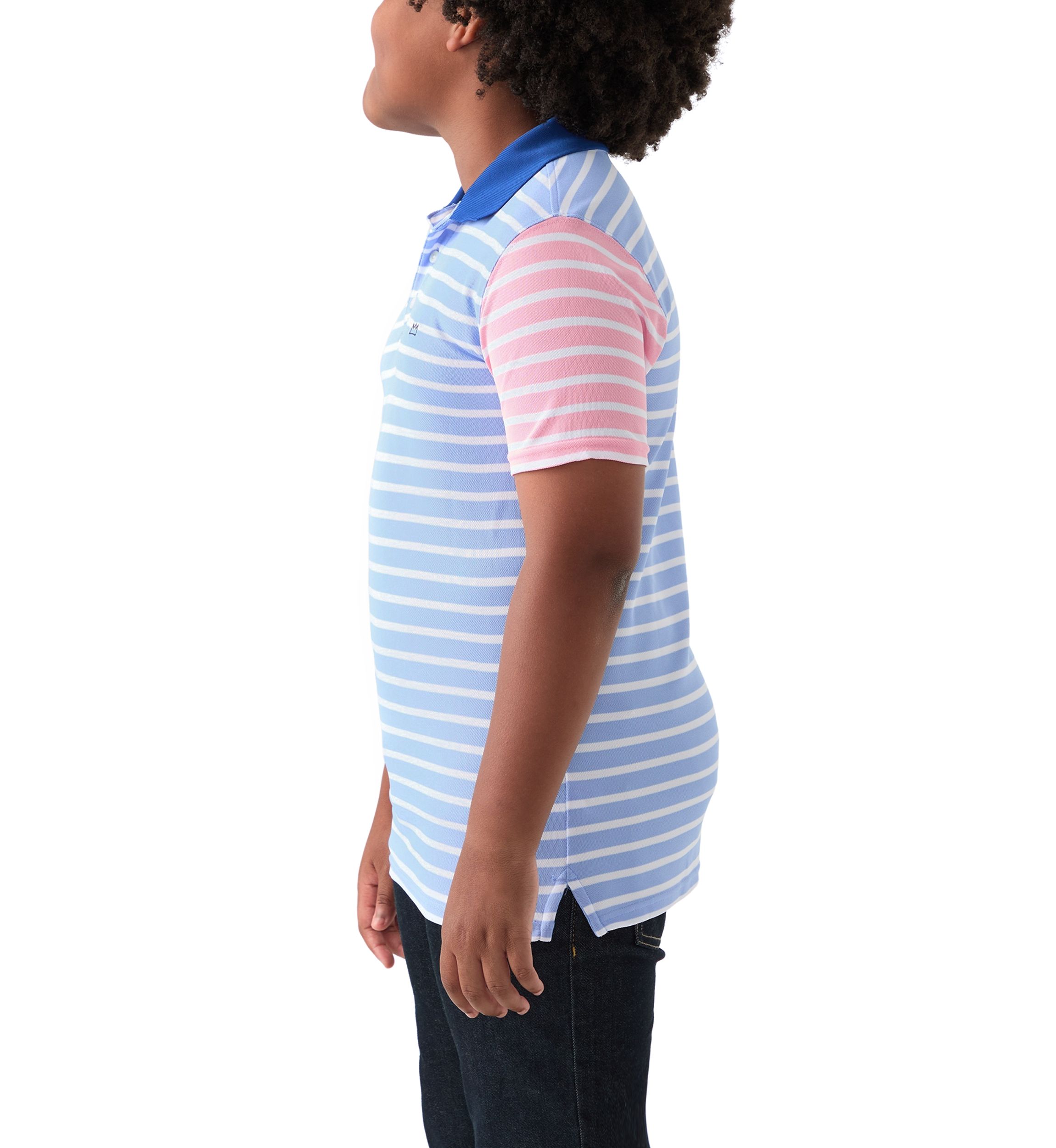 Boys 8-20 Stripe Performance Polo Shirt 