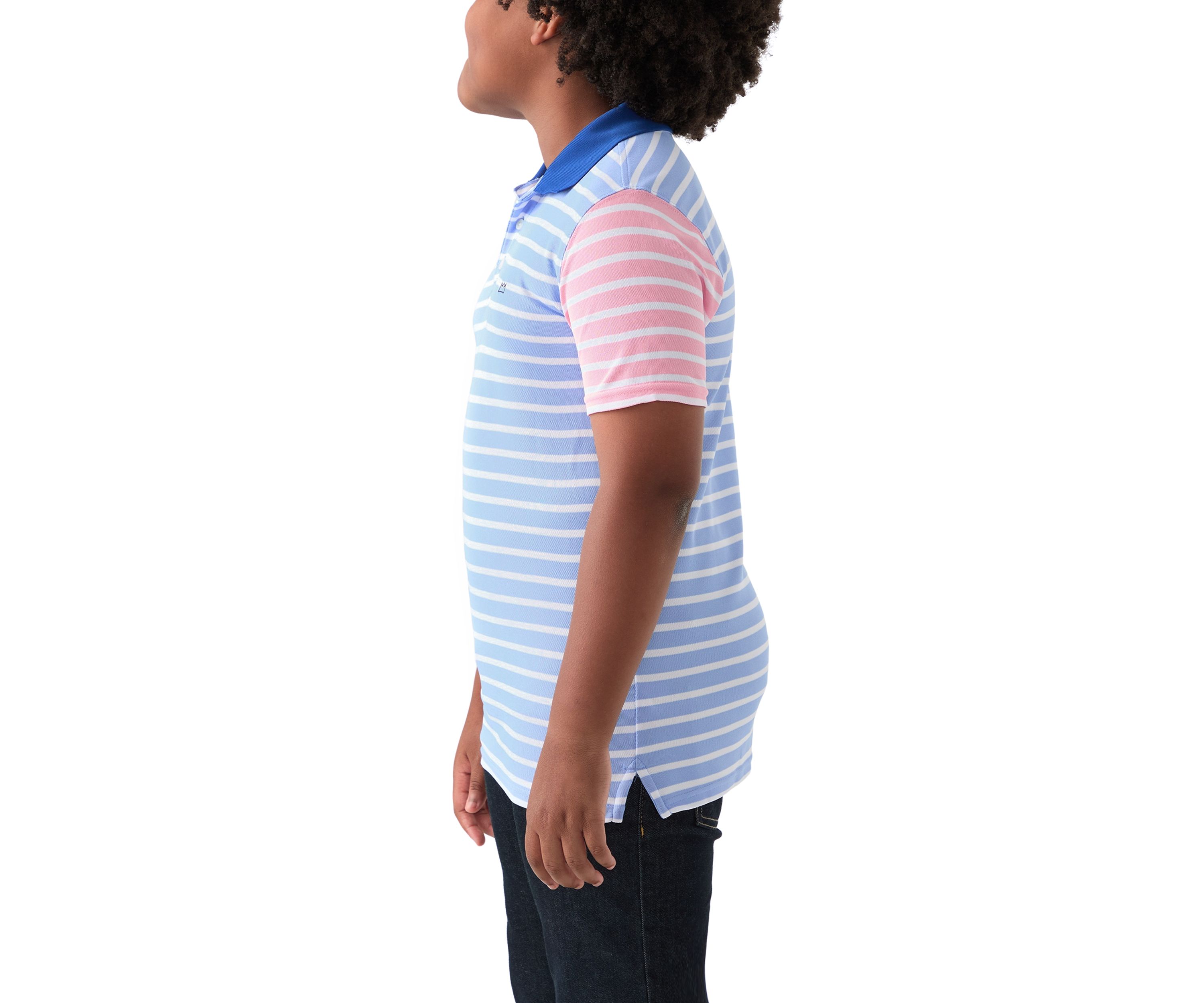Boys 8-20 Stripe Performance Polo Shirt 