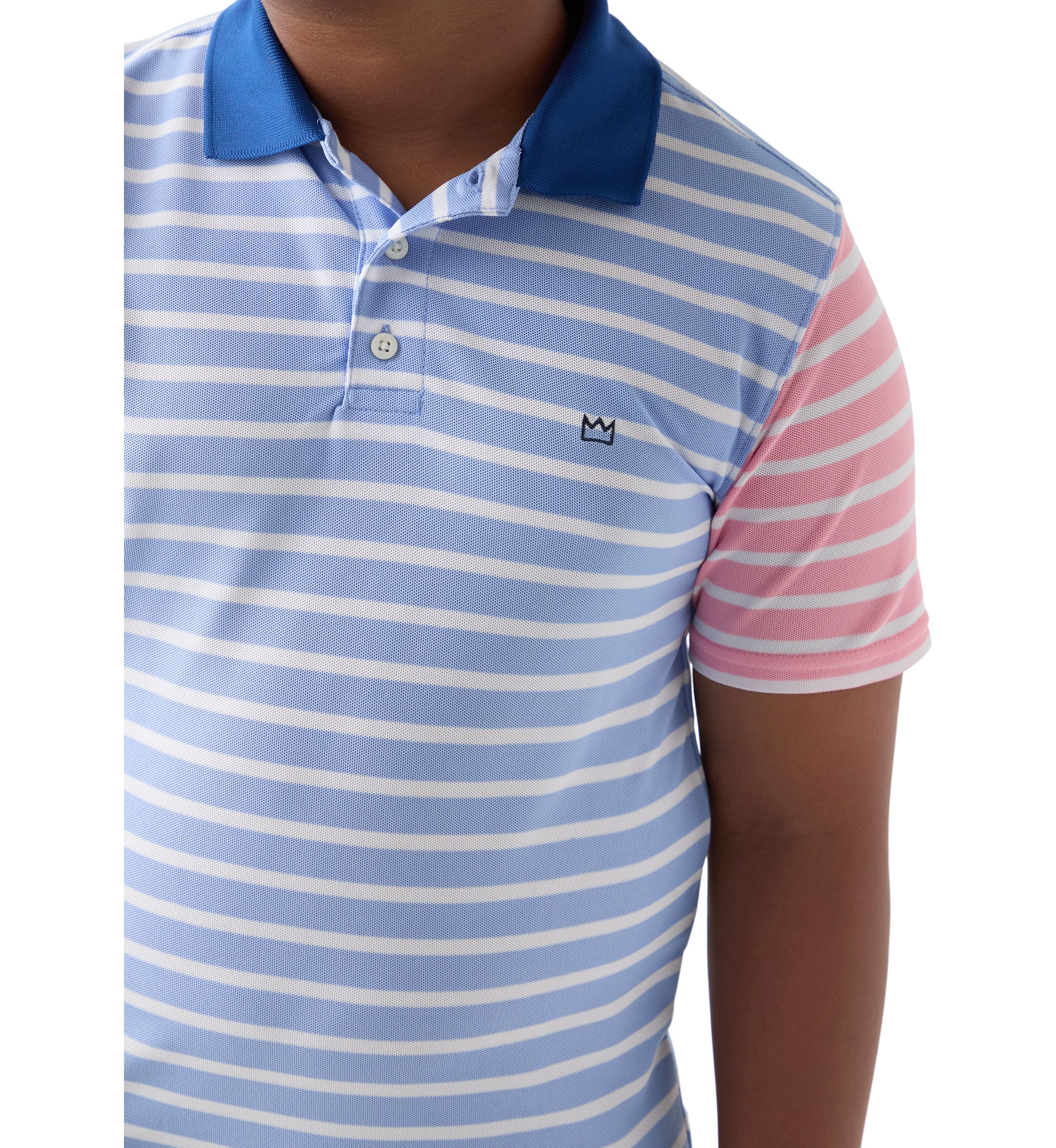 Boys 8-20 Stripe Performance Polo Shirt 