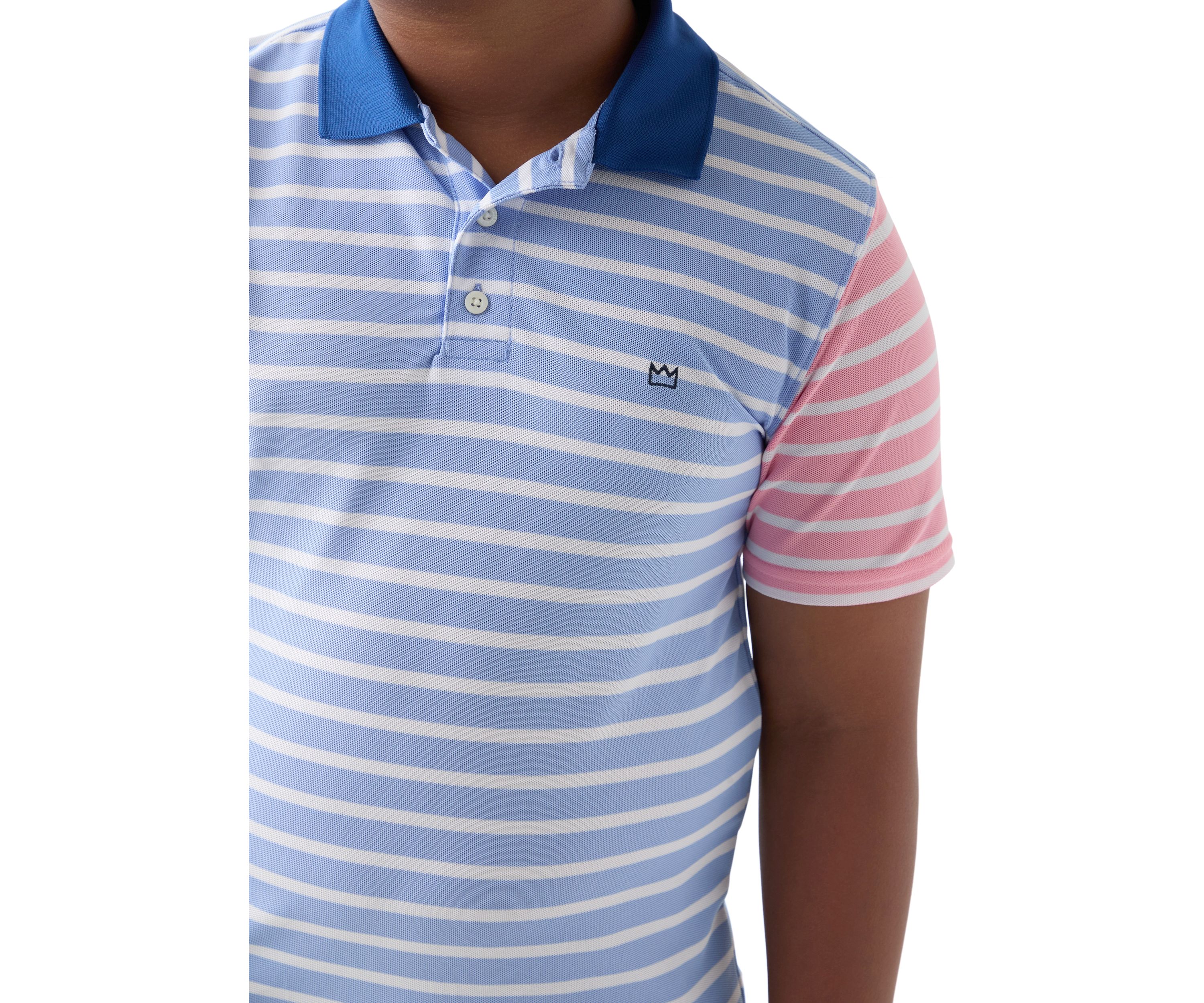 Boys 8-20 Stripe Performance Polo Shirt 