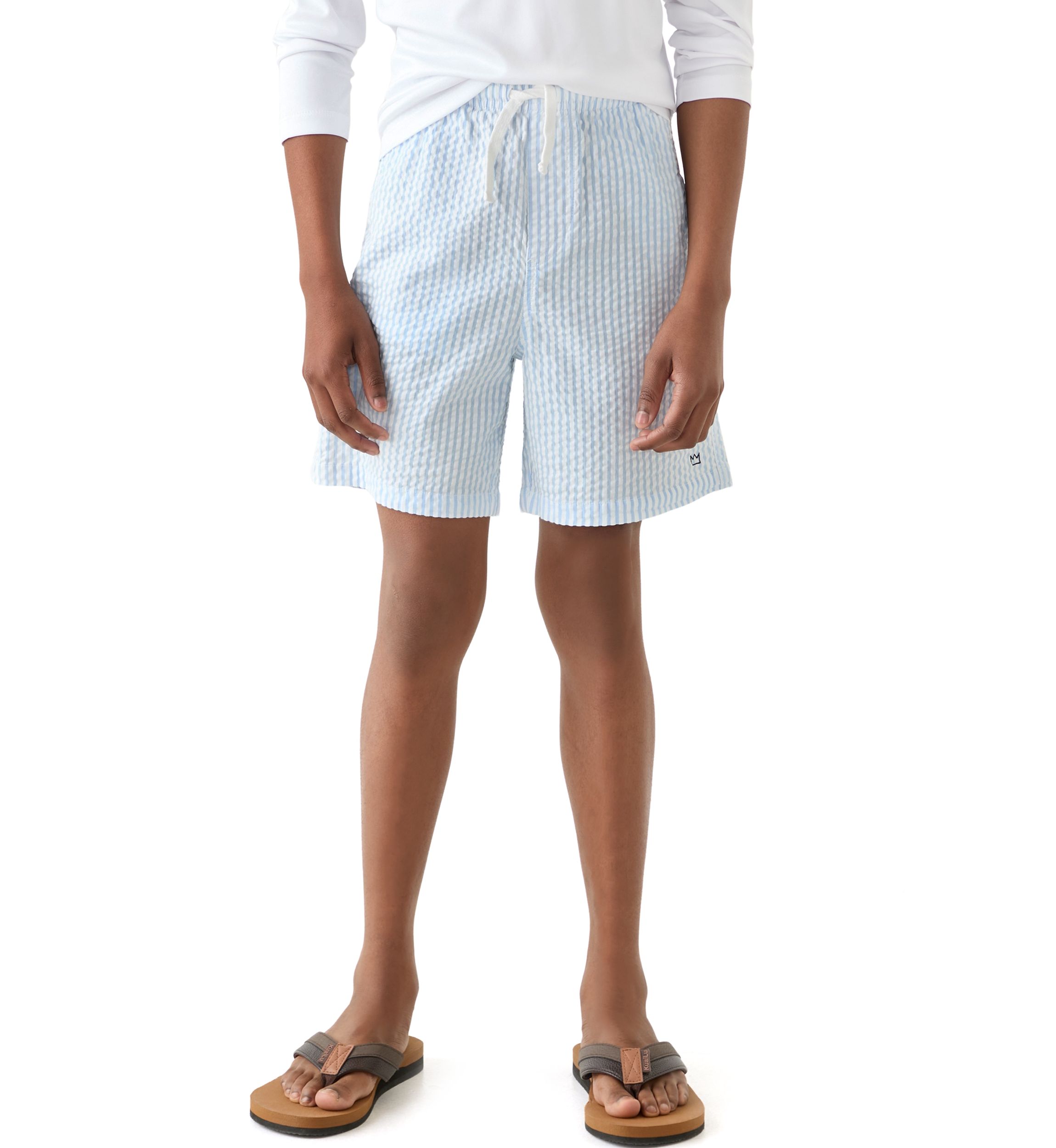 Boys 8-20 Seersucker Deck Shorts 