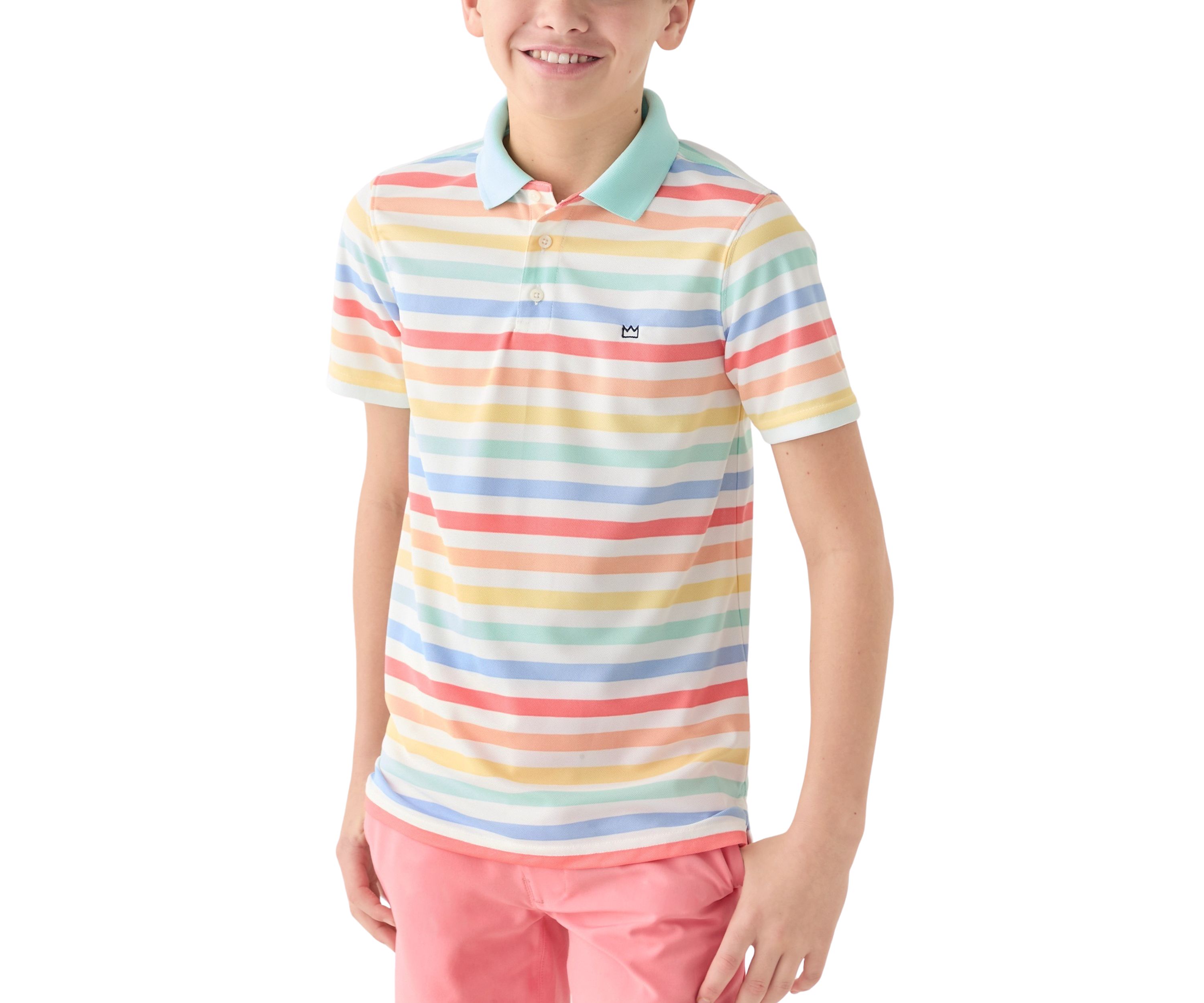 Boys 8-20 Stripe Performance Polo Shirt