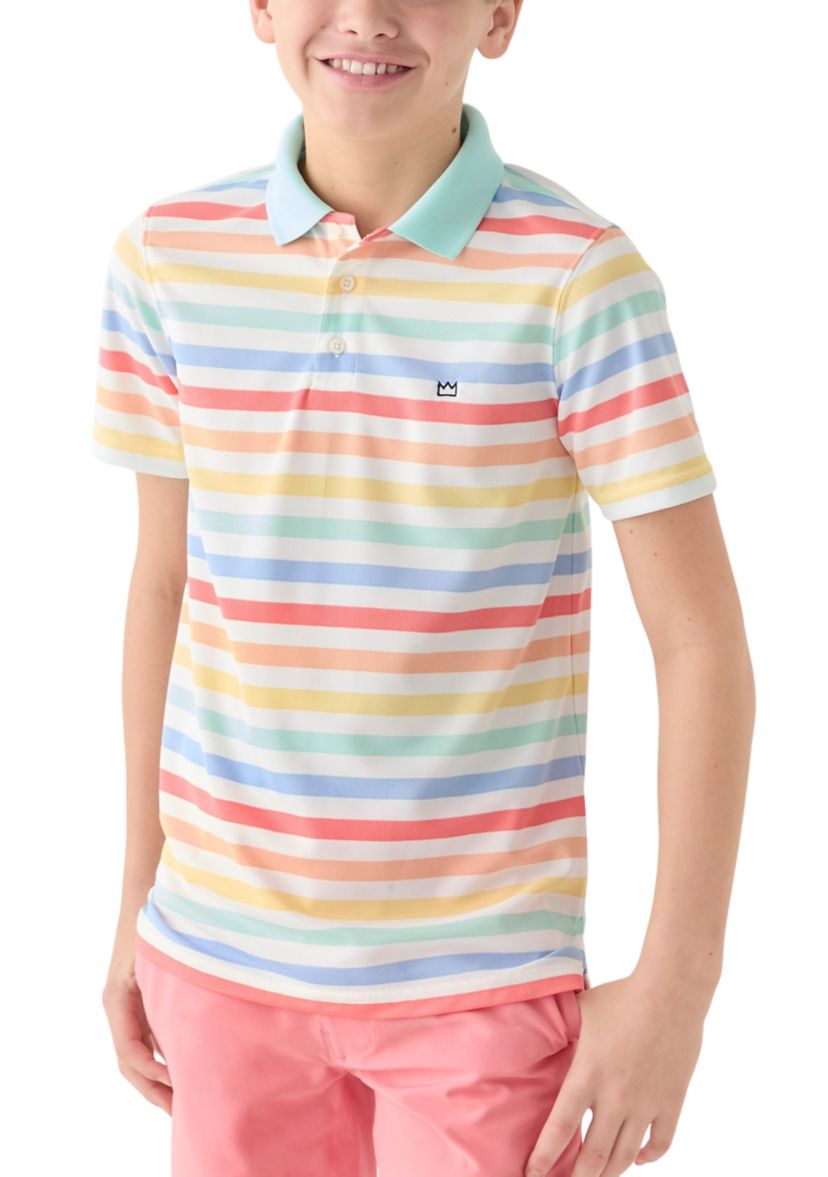 Boys 8-20 Stripe Performance Polo Shirt