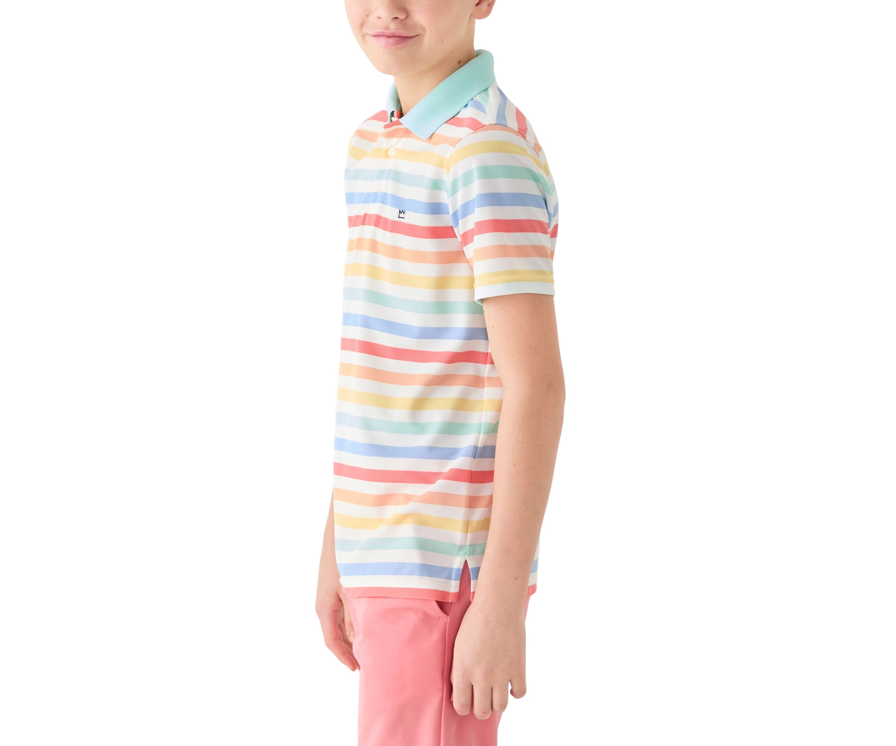 Boys 8-20 Stripe Performance Polo Shirt
