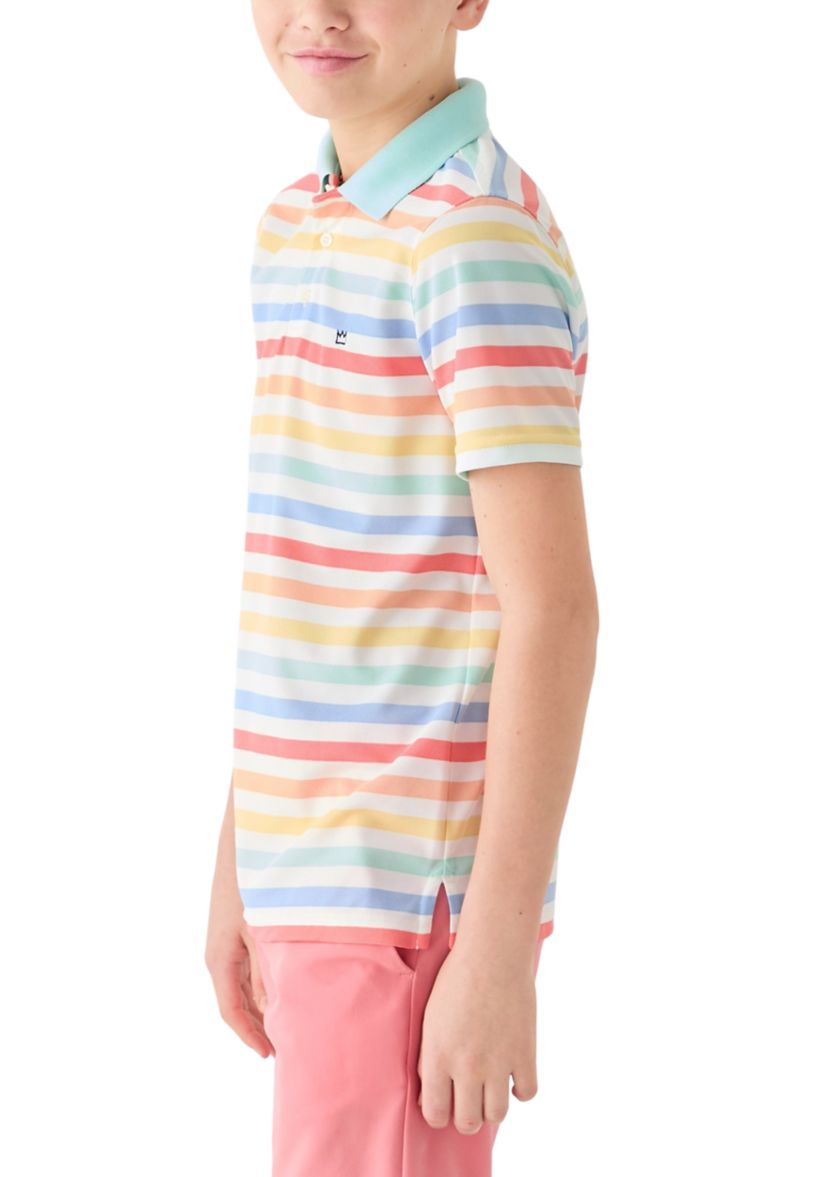 Boys 8-20 Stripe Performance Polo Shirt