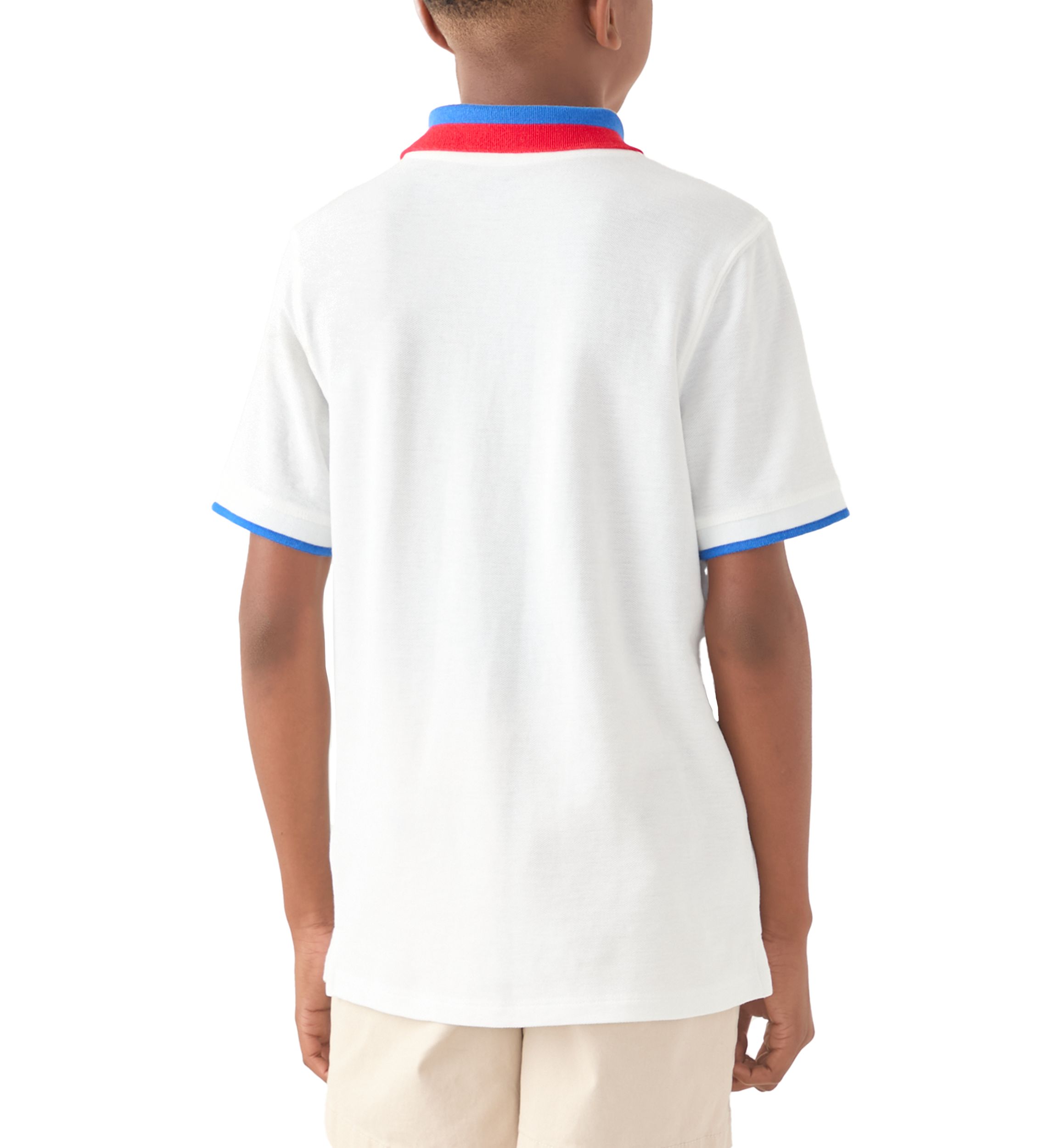 Boys 8-20 Stripe Ribbed Polo Shirt
