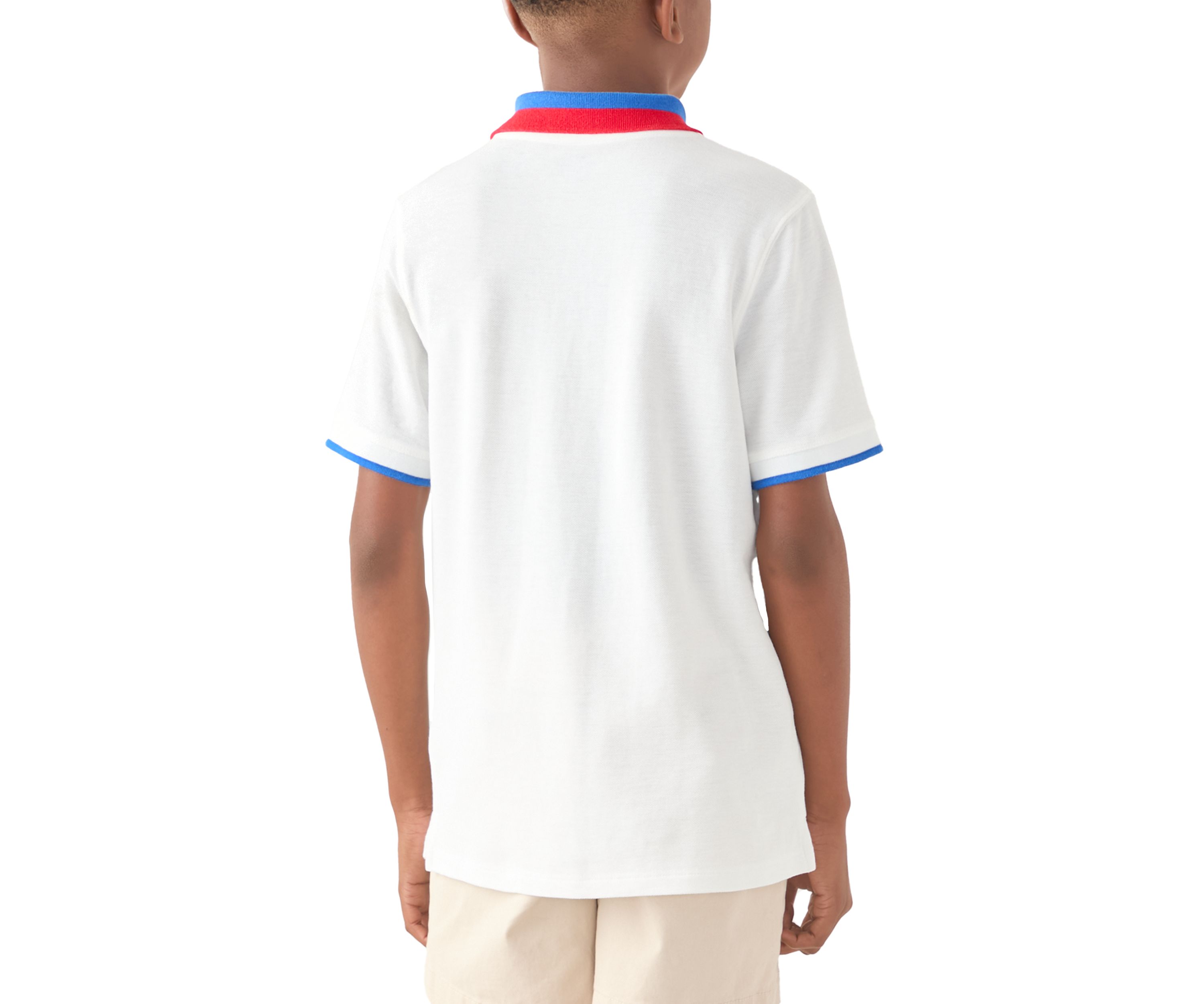 Boys 8-20 Stripe Ribbed Polo Shirt