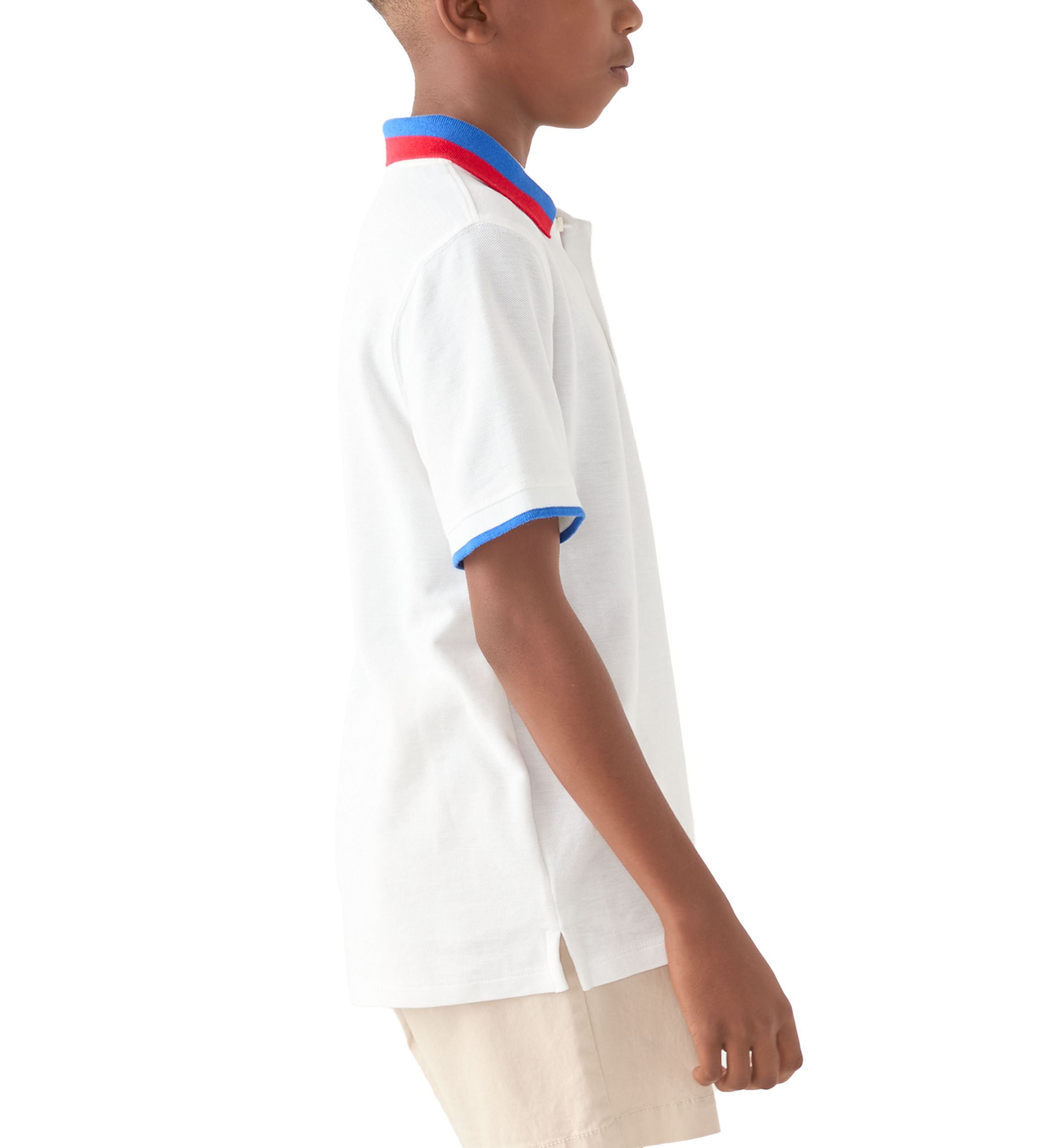 Boys 8-20 Stripe Ribbed Polo Shirt
