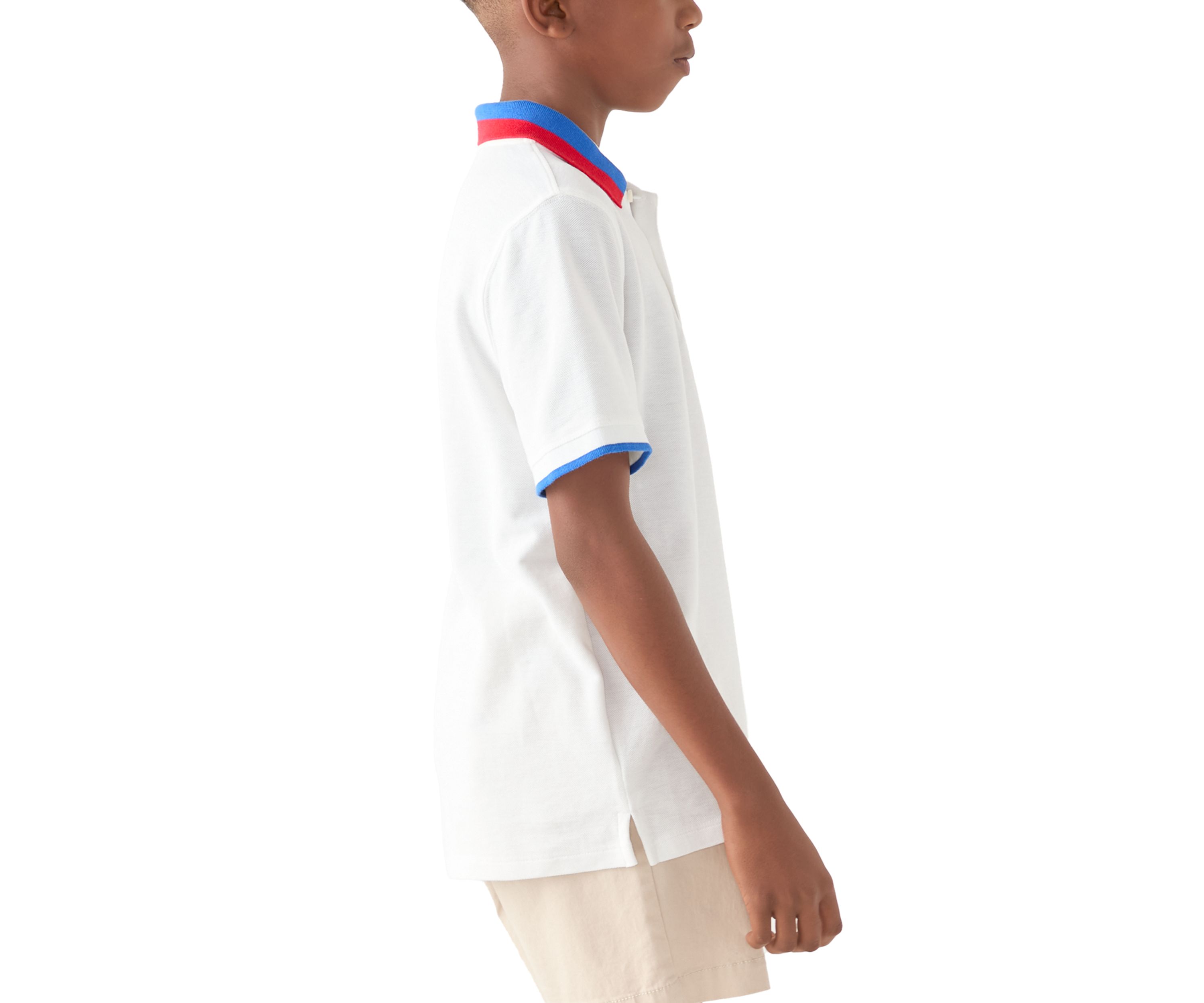 Boys 8-20 Stripe Ribbed Polo Shirt