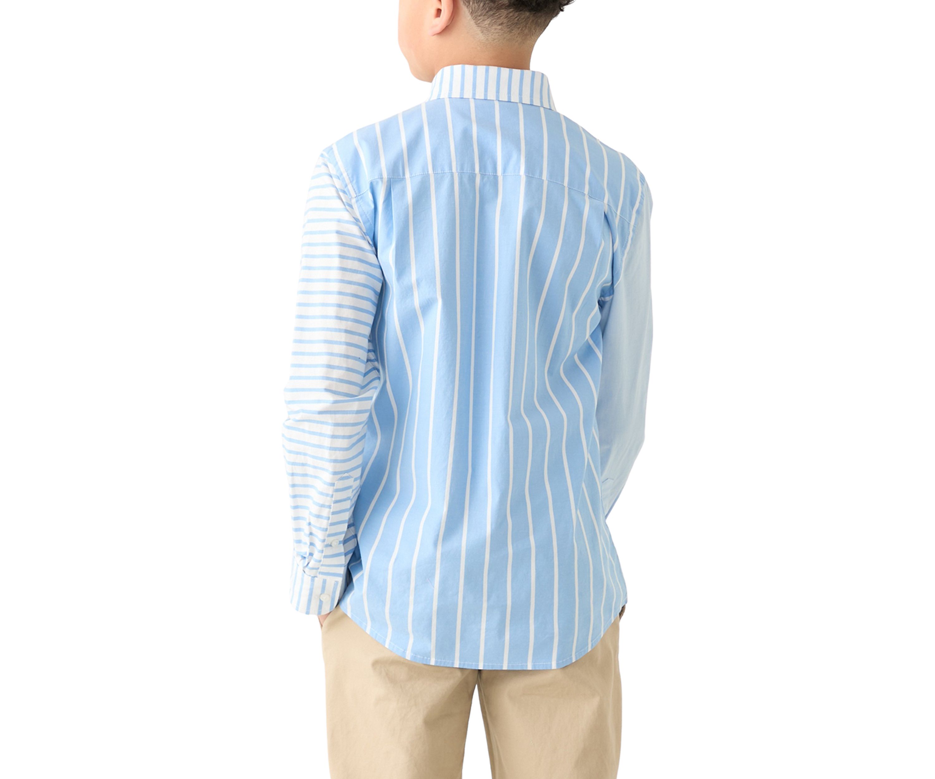 Boys 8-20 Mixed Stripe Button Down Shirt