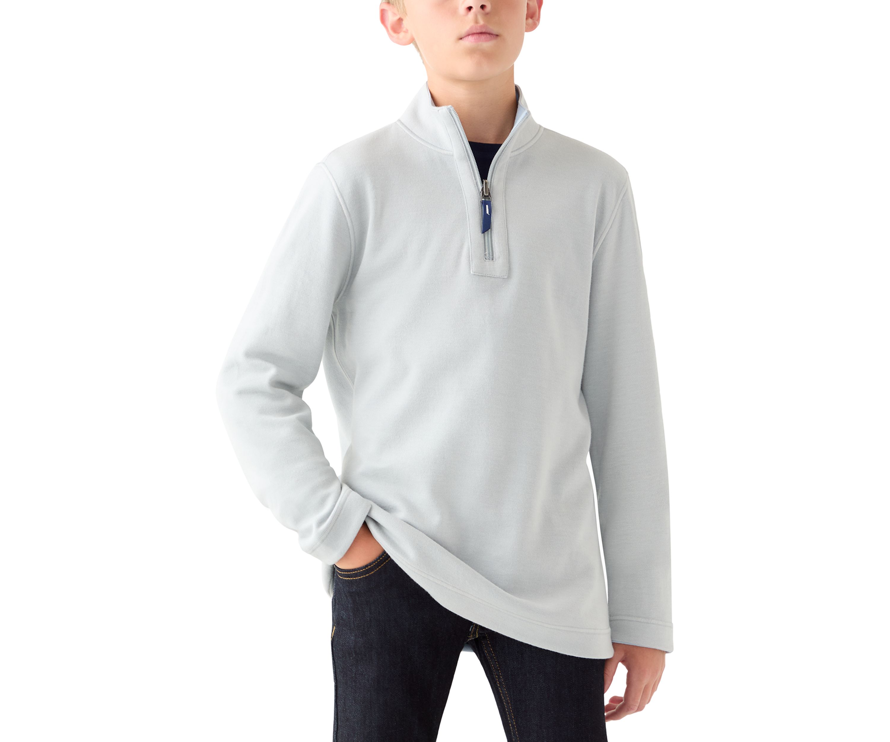 Boys 8-20 Reversible Quarter Zip Pullover