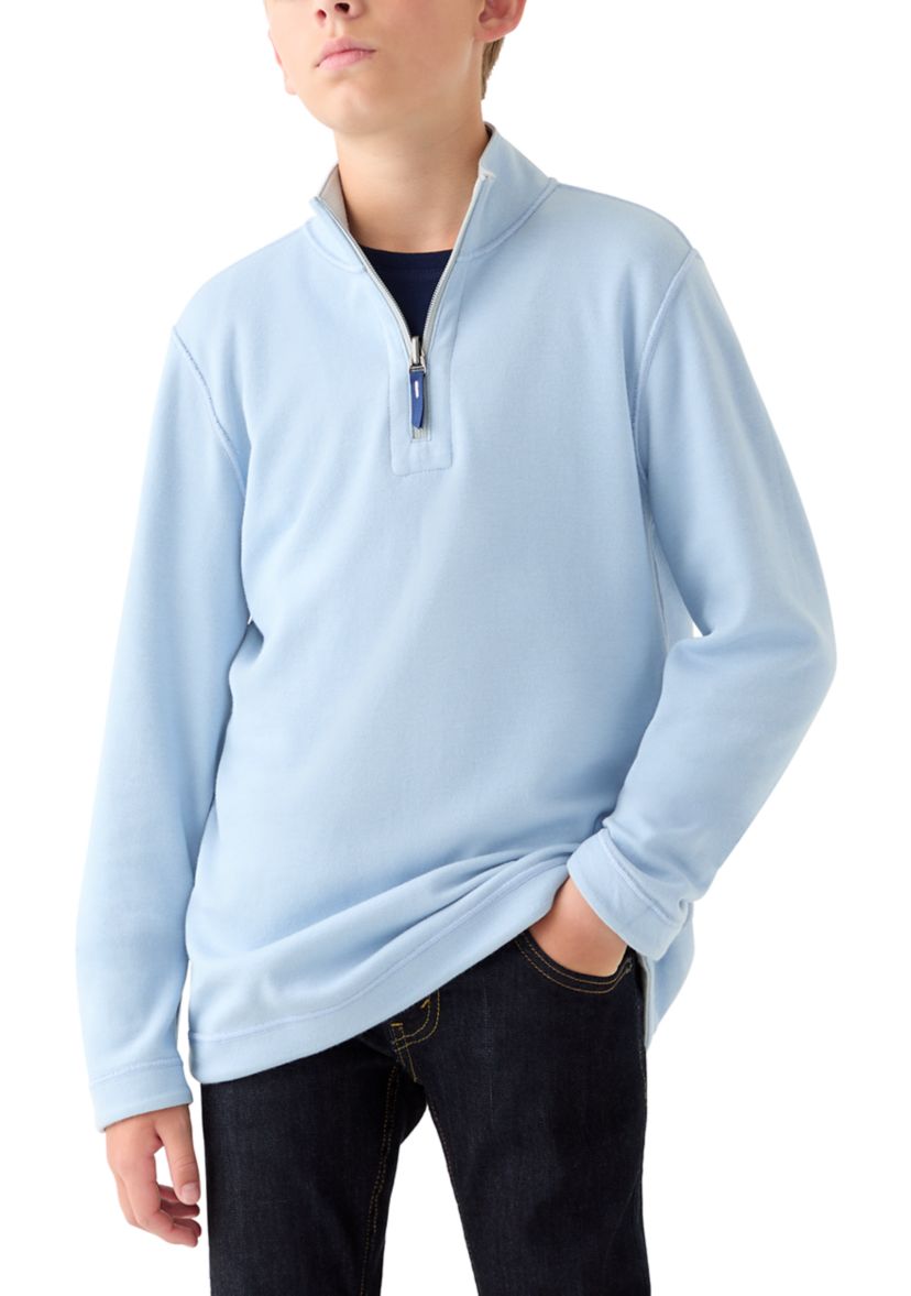 Boys 8-20 Reversible Quarter Zip Pullover