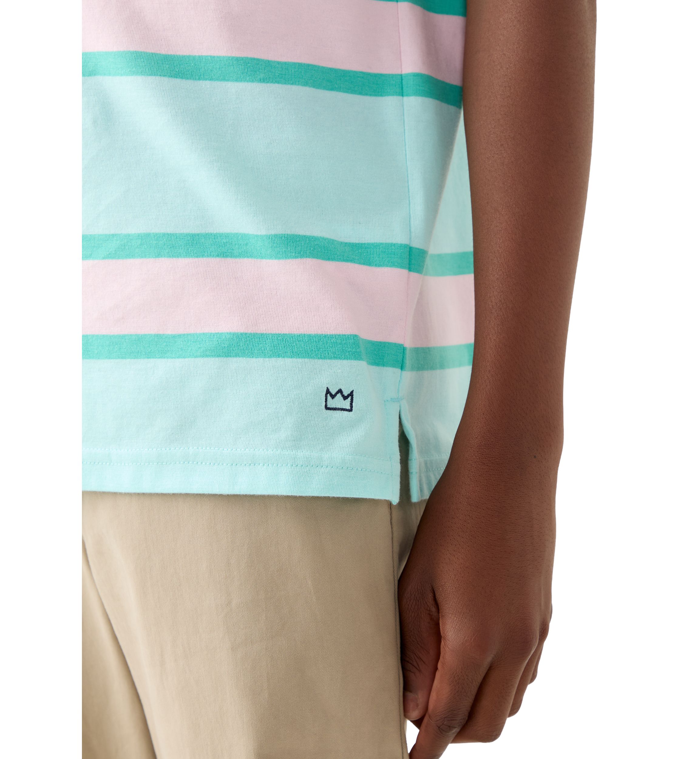  Boys 8-20 Short Sleeve Rugby Stripe Polo