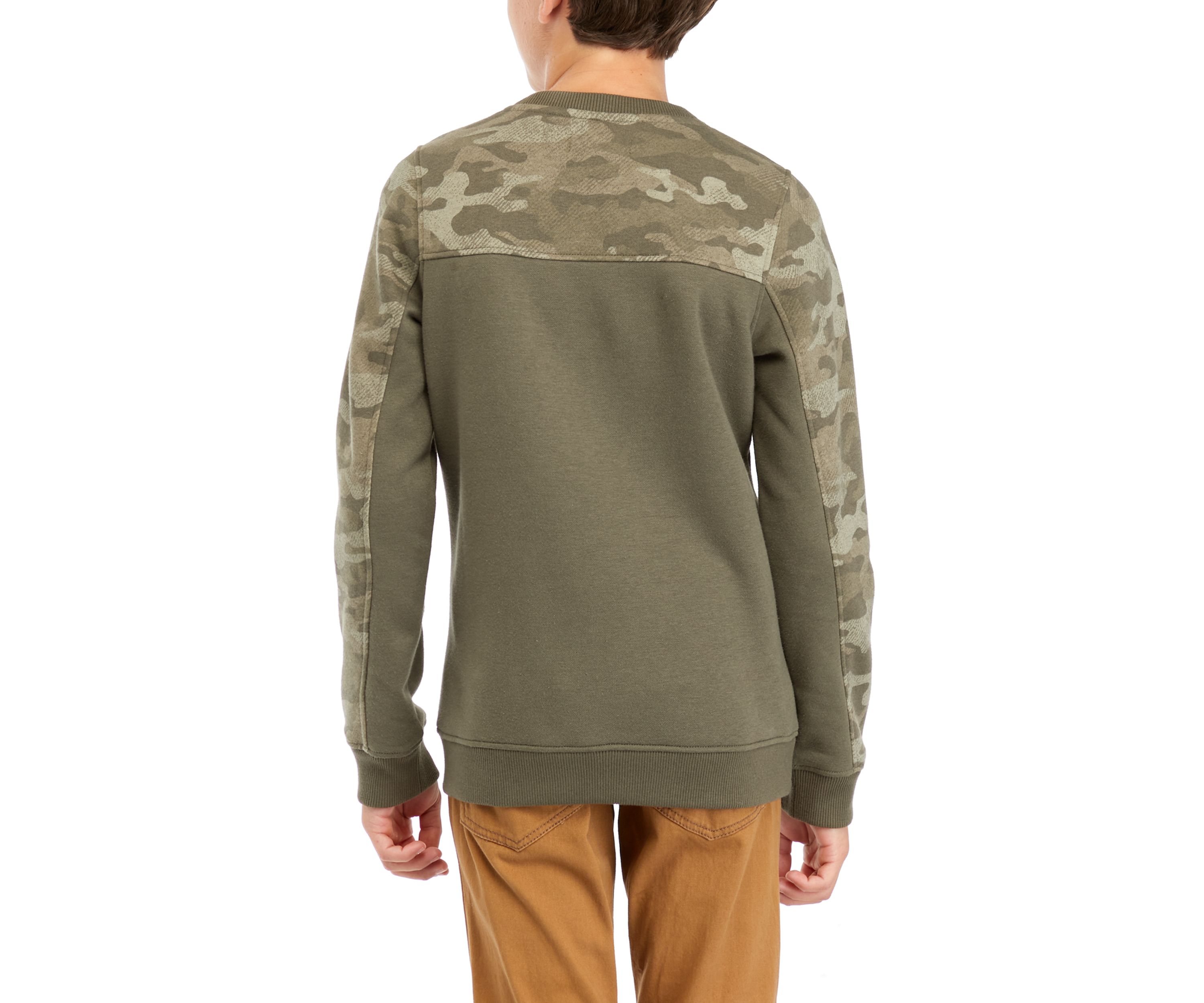Boys 8-20 Camo Printed Blocked T-Shirt