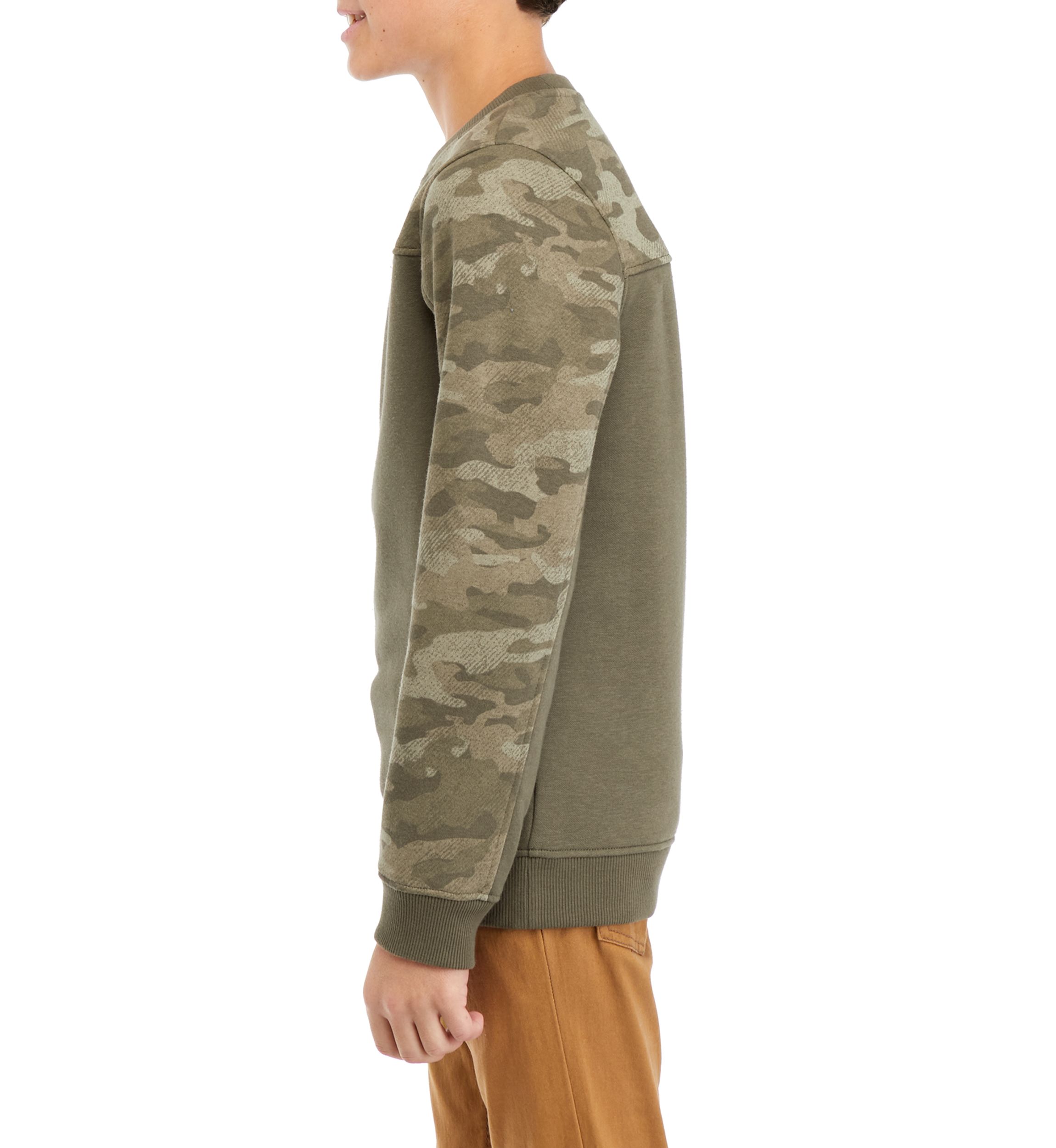 Boys 8-20 Camo Printed Blocked T-Shirt
