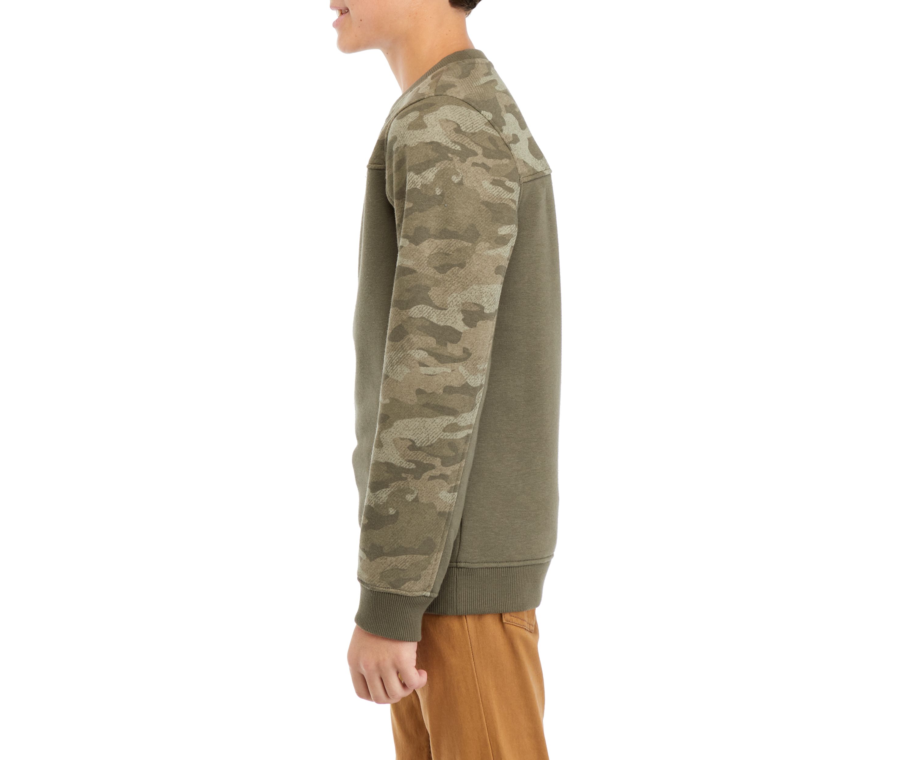 Boys 8-20 Camo Printed Blocked T-Shirt