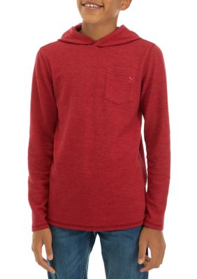 Buy Calvin Klein Men Red Hooded Heavy Double Face Sweatshirt - NNNOW.com