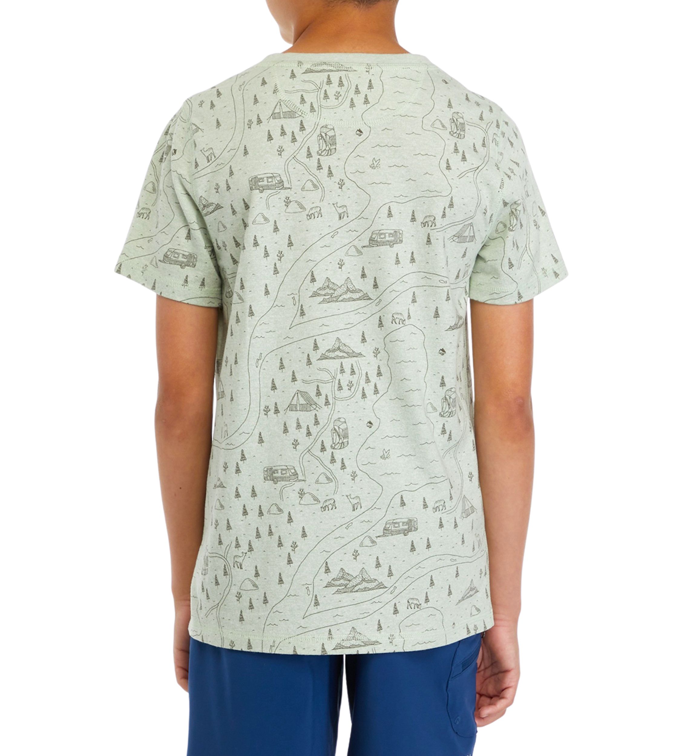 Boys 8-20 Short Sleeve Jaspe Printed Pocket T-Shirt