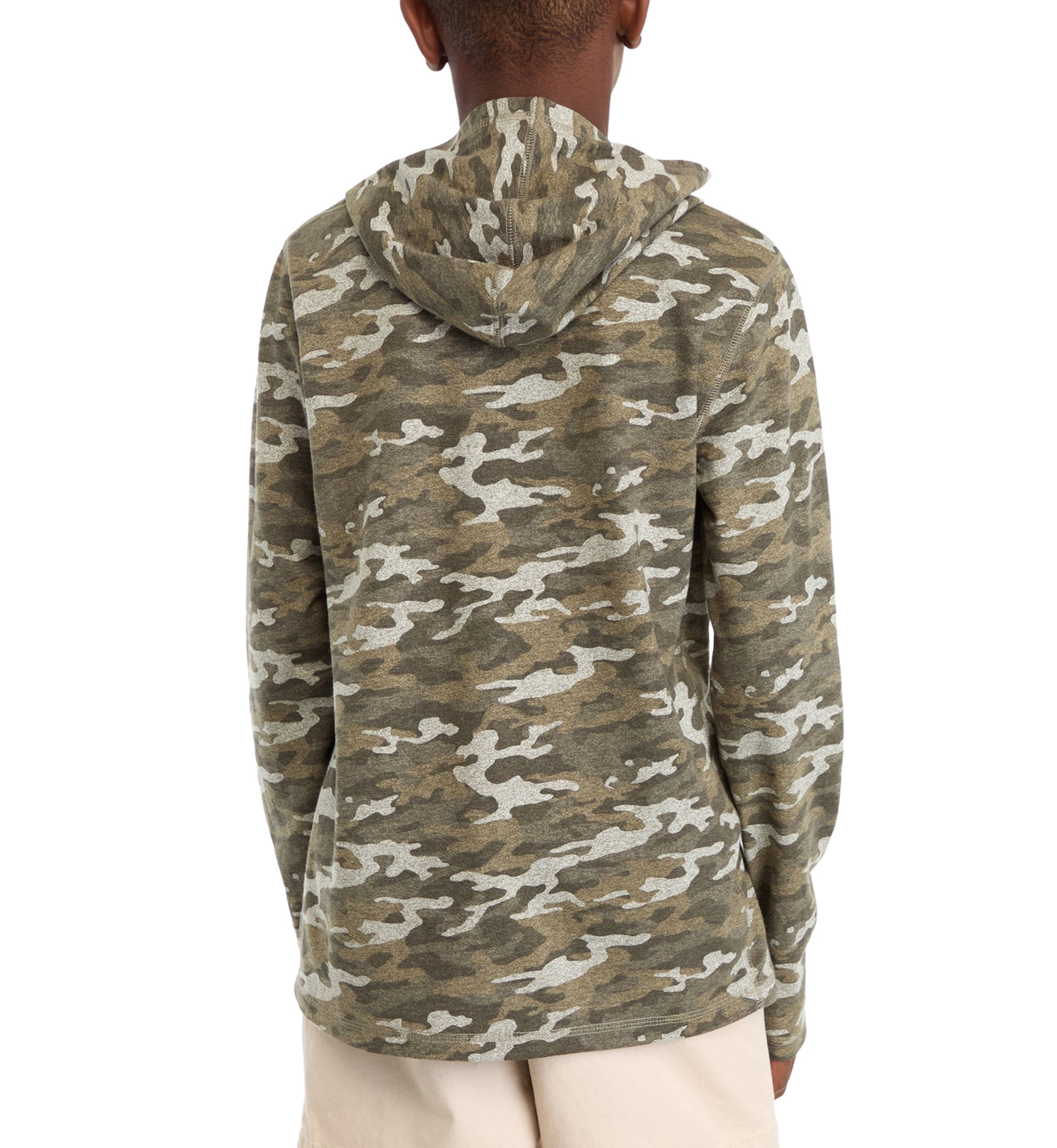 Boys 8-20 Long Sleeve Jaspe Print Hoodie