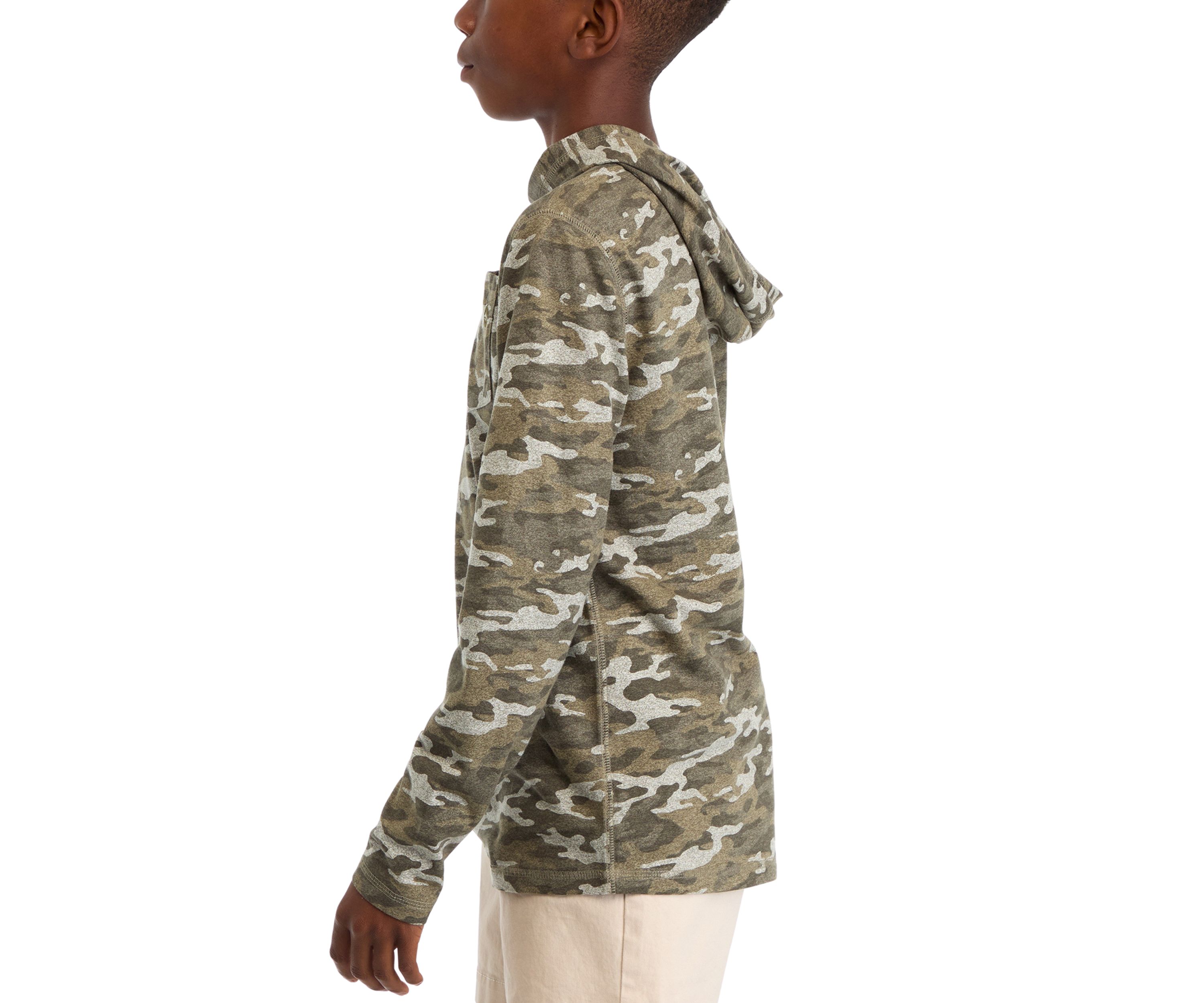 Boys 8-20 Long Sleeve Jaspe Print Hoodie