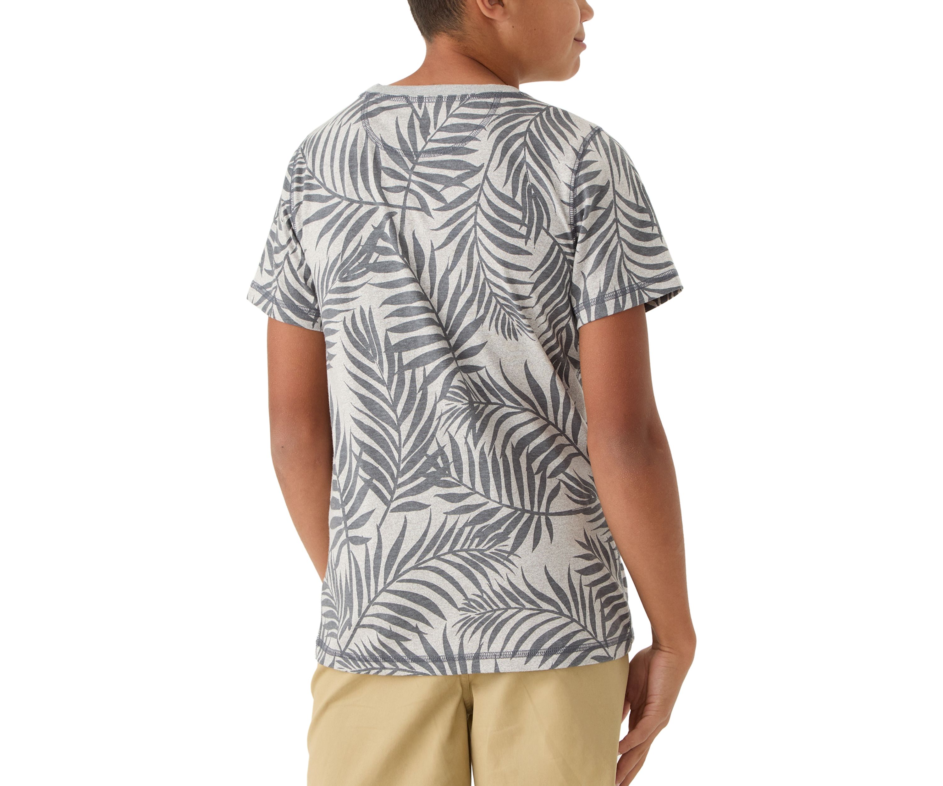 Boys 8-20 Printed Jaspe Pocket T-Shirt