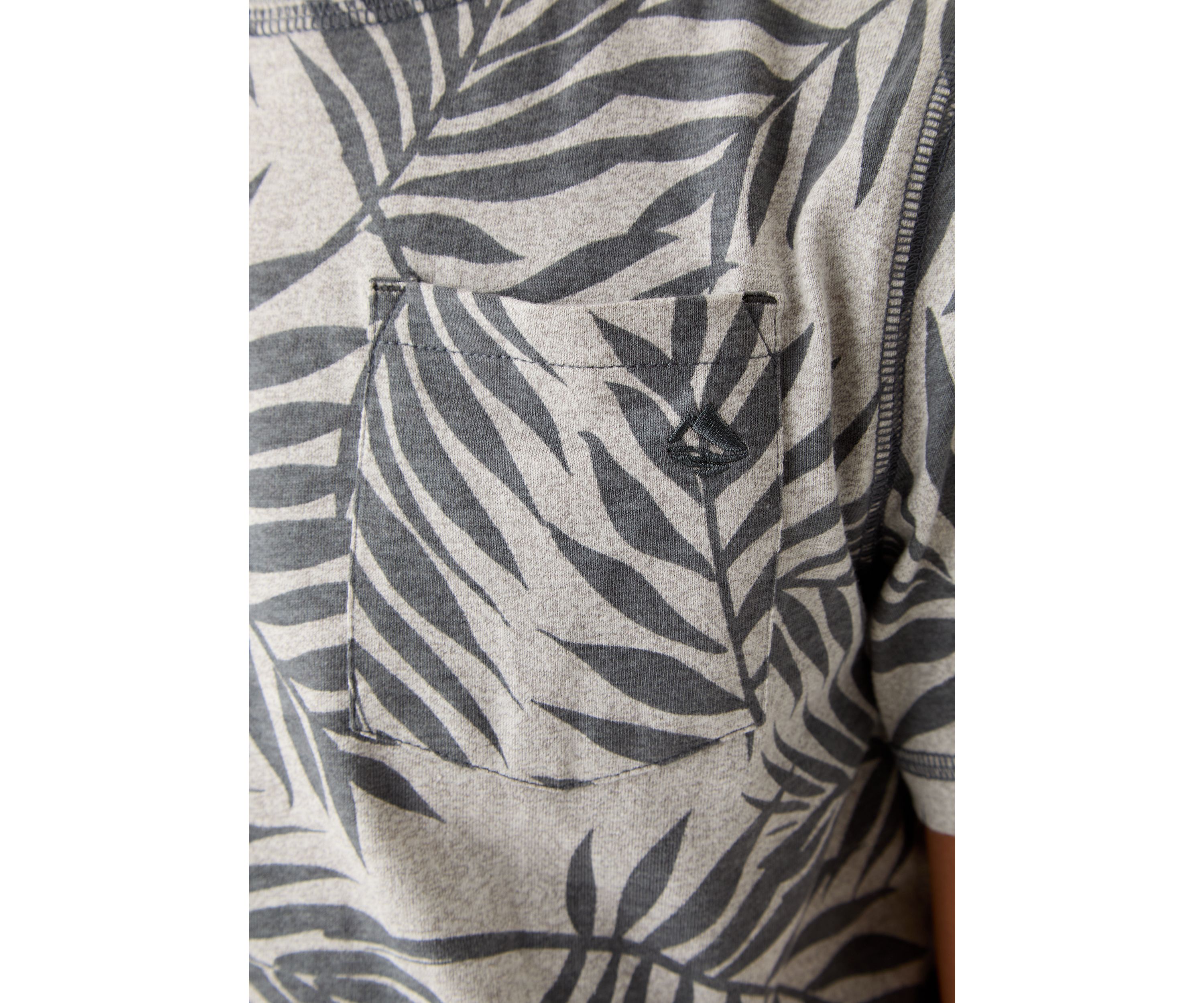 Boys 8-20 Printed Jaspe Pocket T-Shirt
