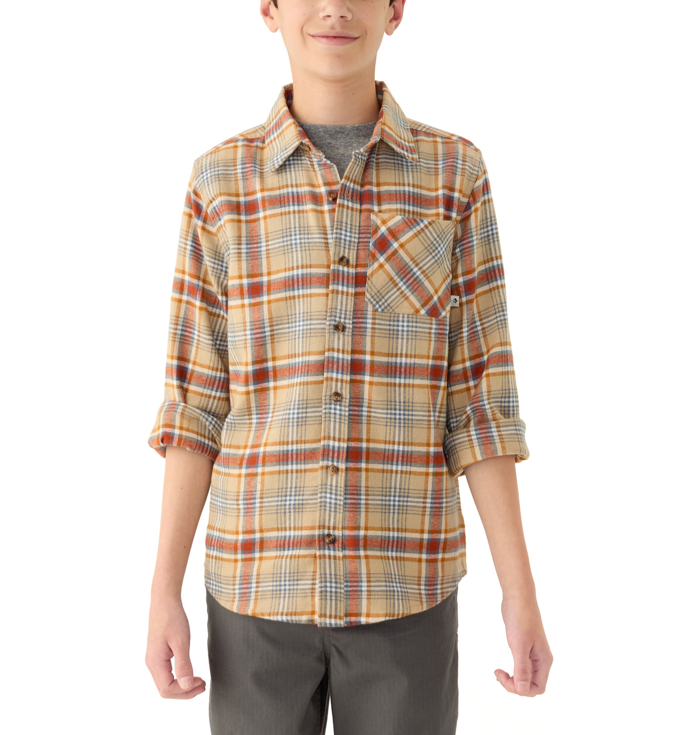 Boys 8-20 Long Sleeve Flannel Shirt
