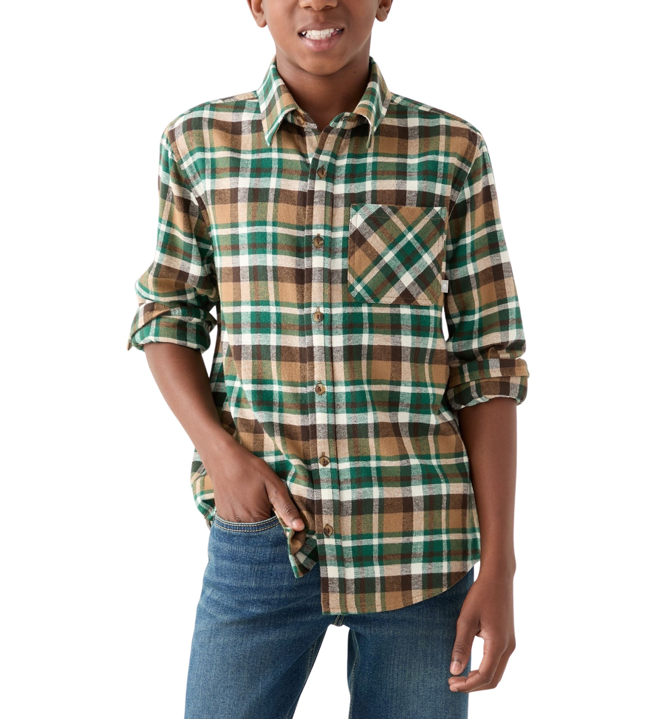 Boys 8-20 Long Sleeve Flannel Shirt