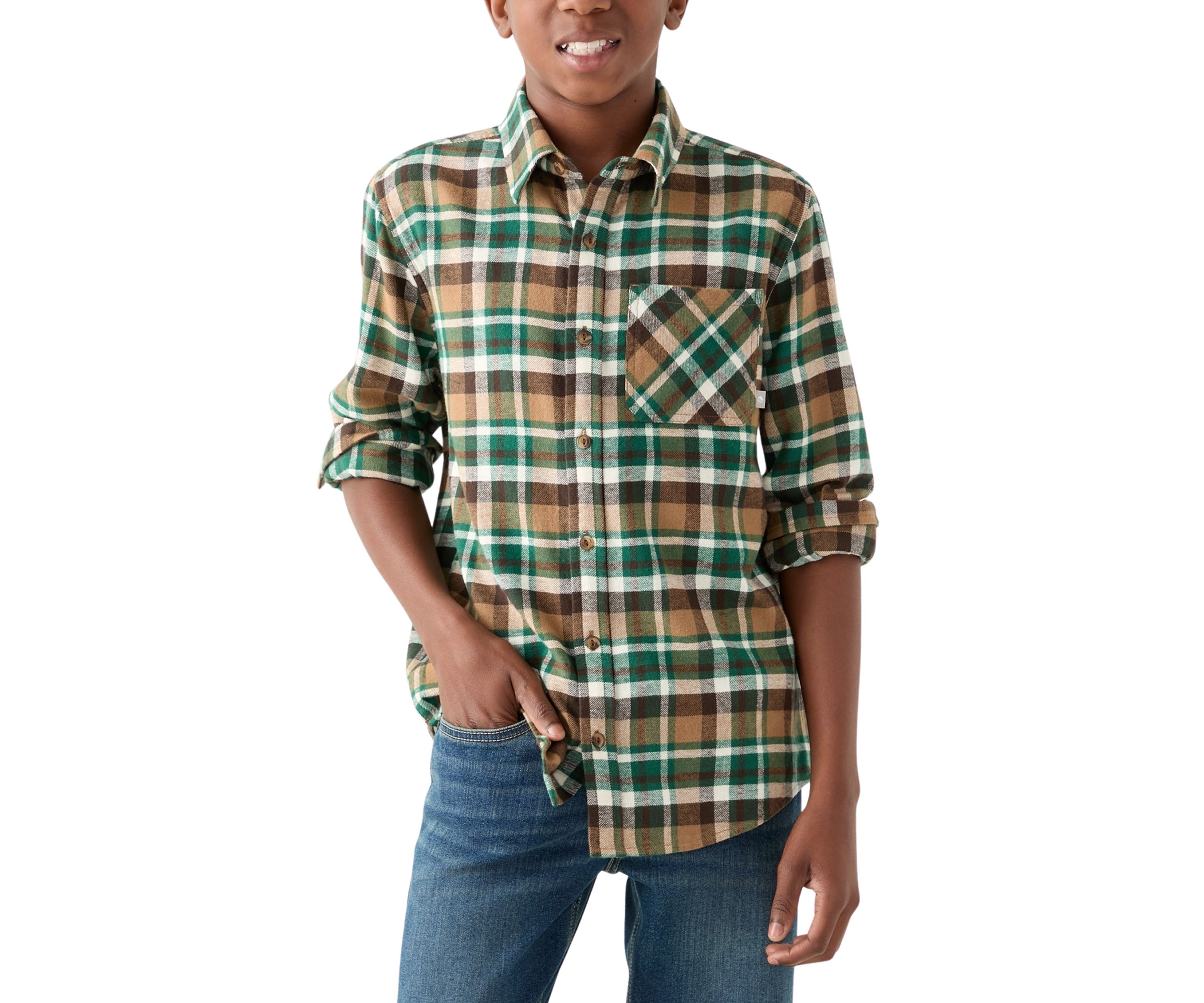 Boys 8-20 Long Sleeve Flannel Shirt