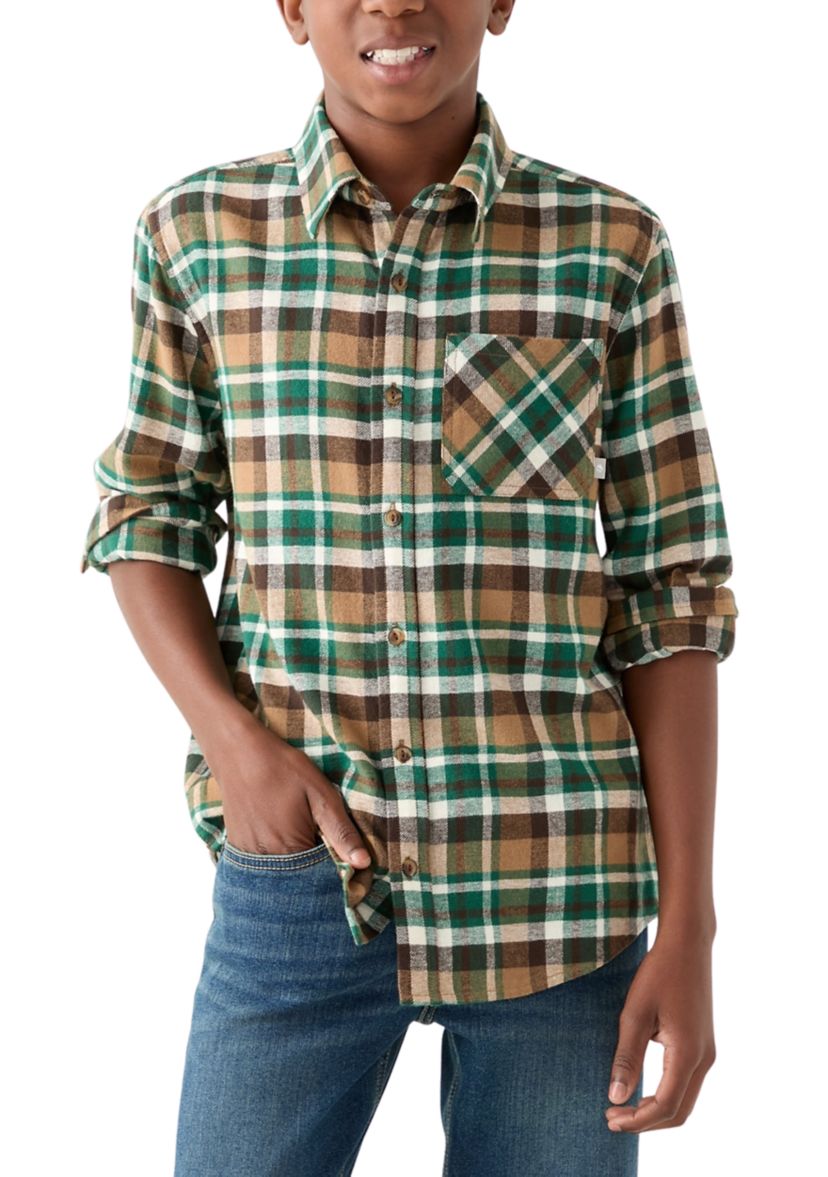 Boys 8-20 Long Sleeve Flannel Shirt