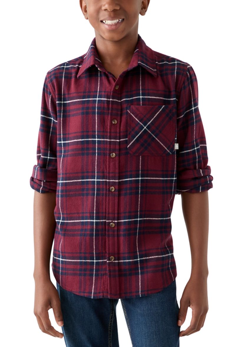 Boys 8-20 Long Sleeve Flannel Shirt