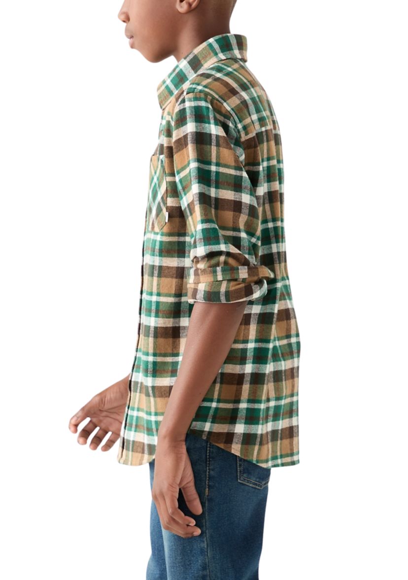 Boys 8-20 Long Sleeve Flannel Shirt