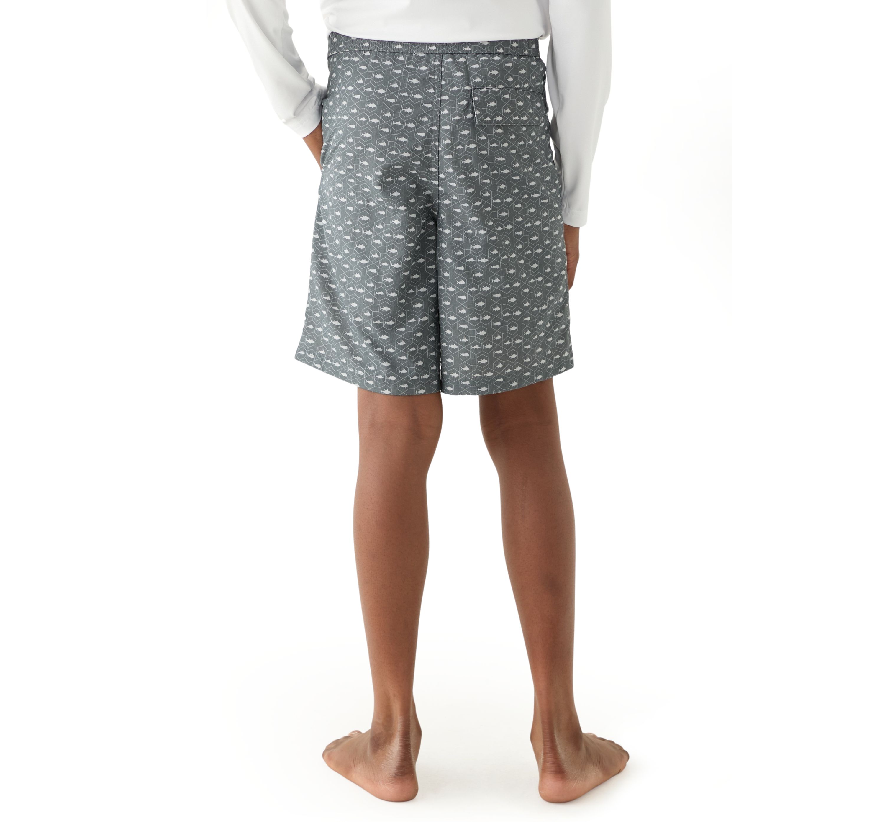 Boys 8-20 Shark Printed Swim Trunks