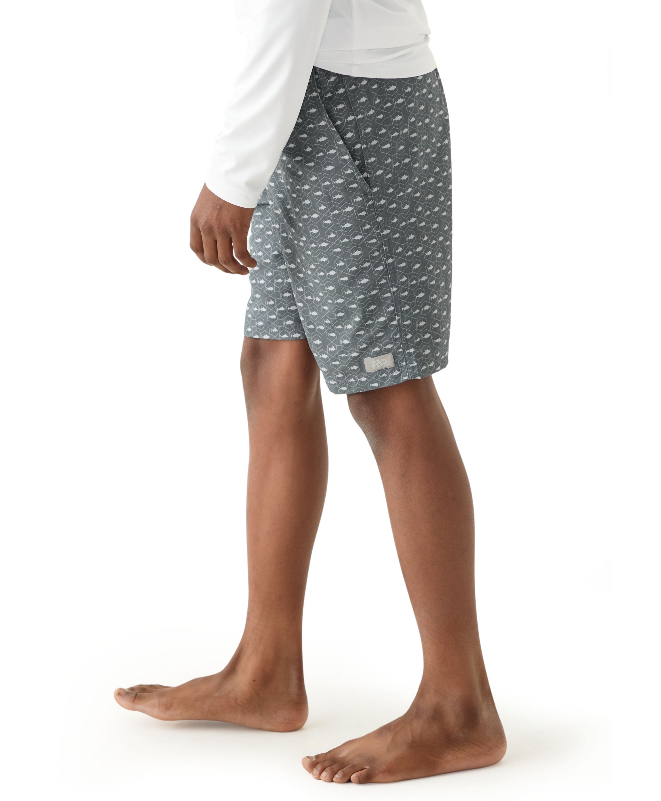 Boys 8-20 Shark Printed Swim Trunks