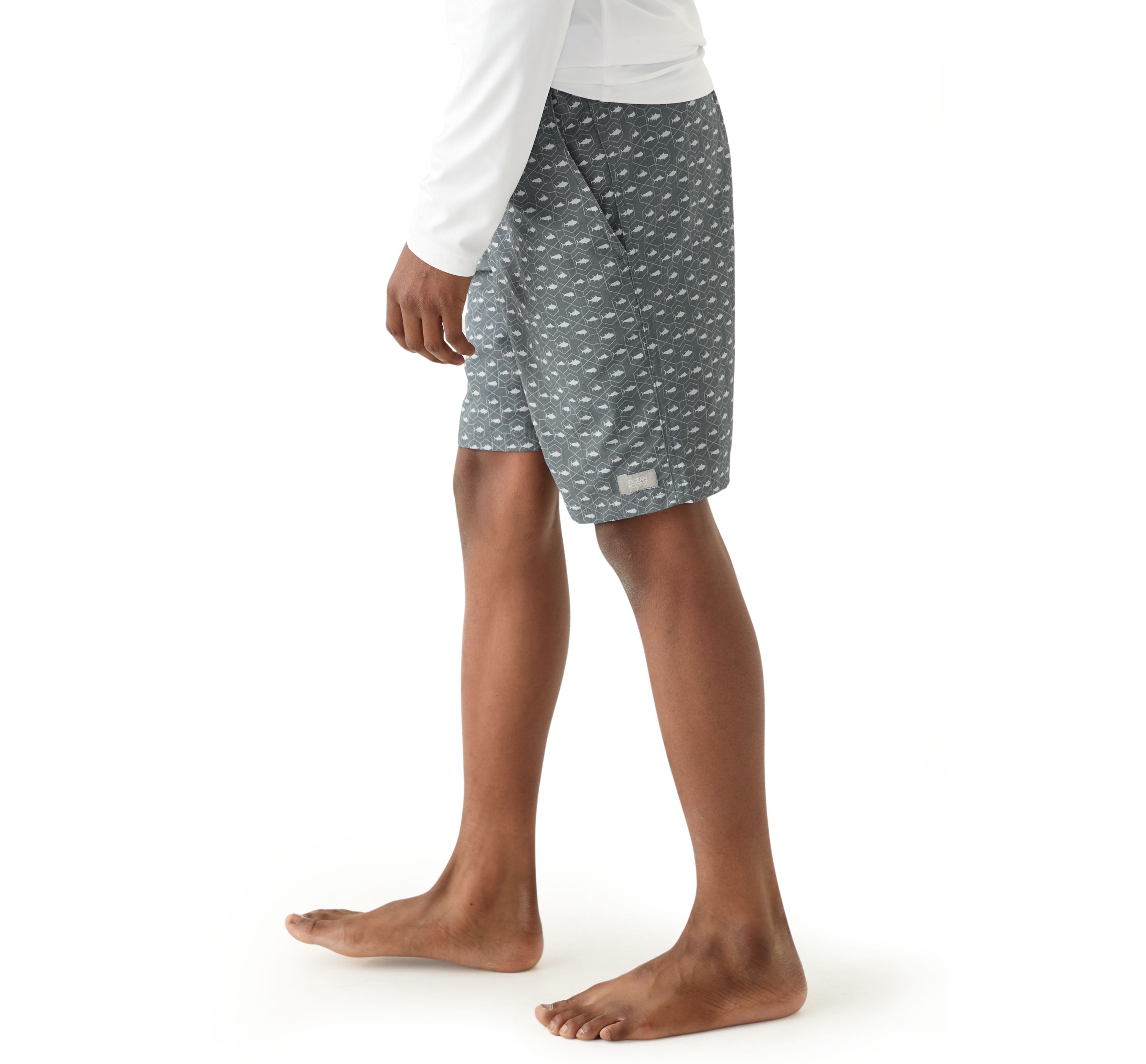 Boys 8-20 Shark Printed Swim Trunks