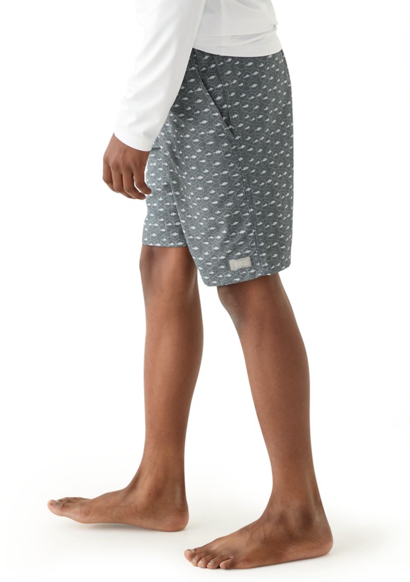 Boys 8-20 Shark Printed Swim Trunks