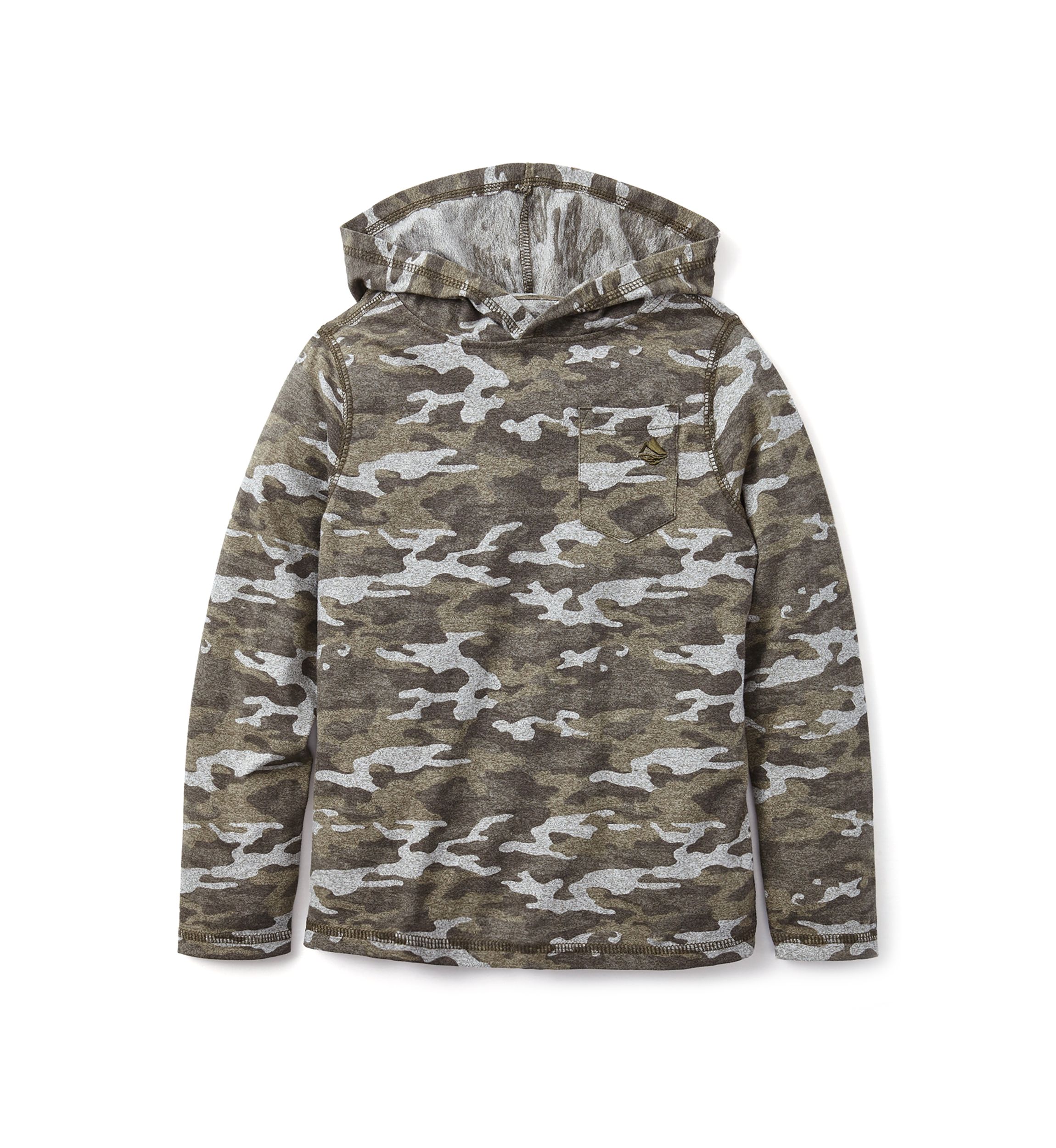 Boys 8-20 Long Sleeve Jaspe Printed Hoodie
