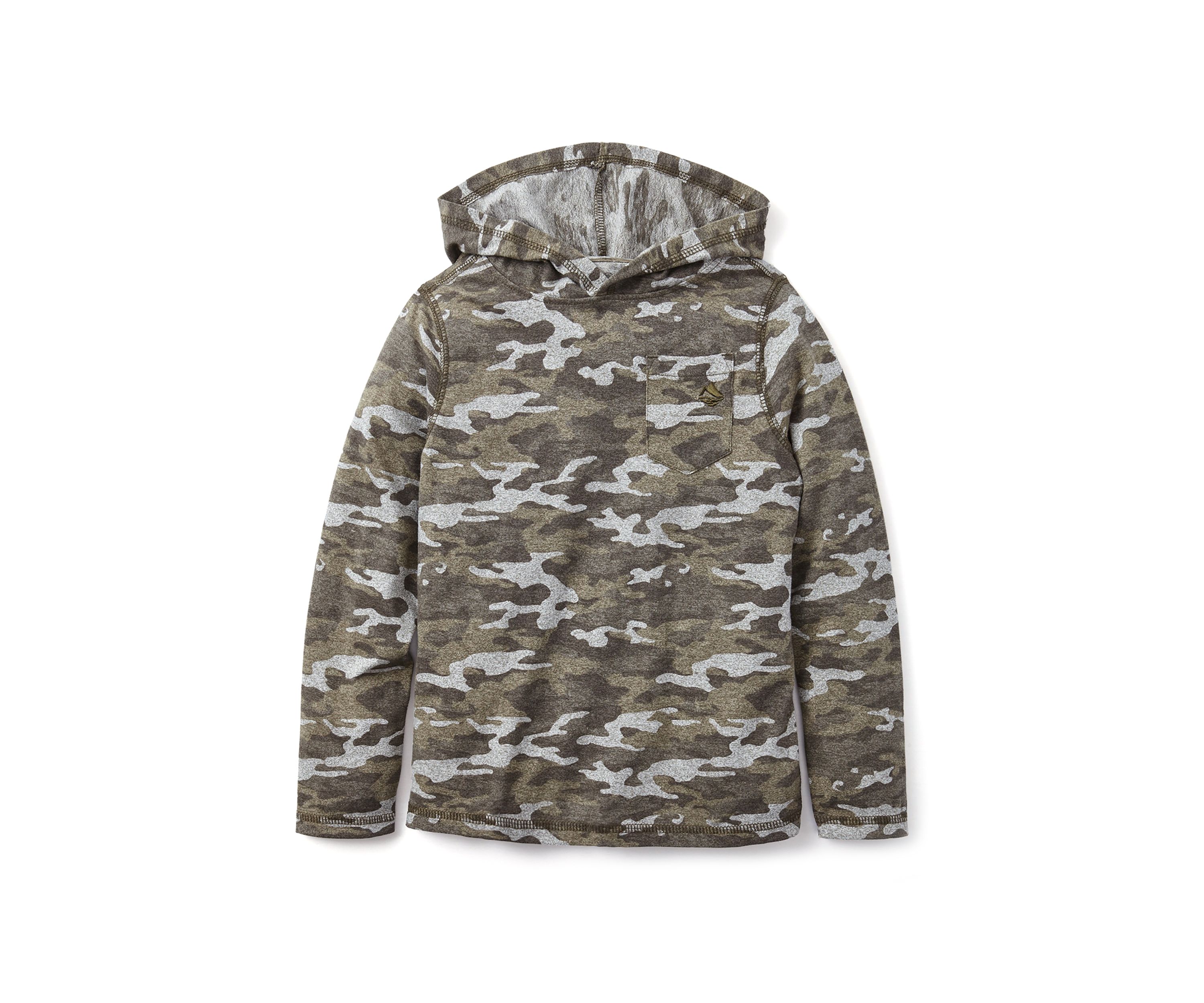 Boys 8-20 Long Sleeve Jaspe Printed Hoodie