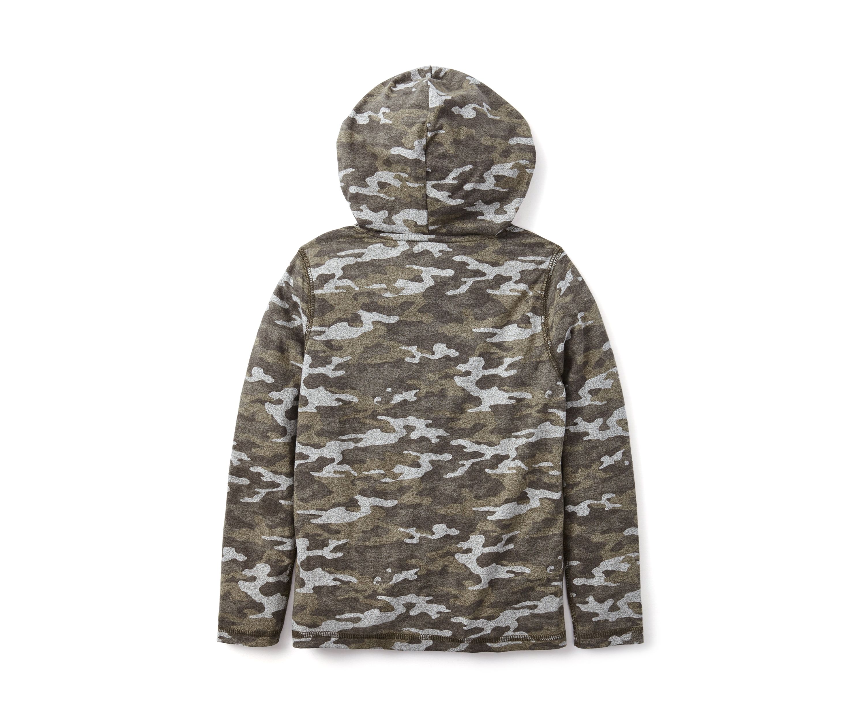 Boys 8-20 Long Sleeve Jaspe Printed Hoodie