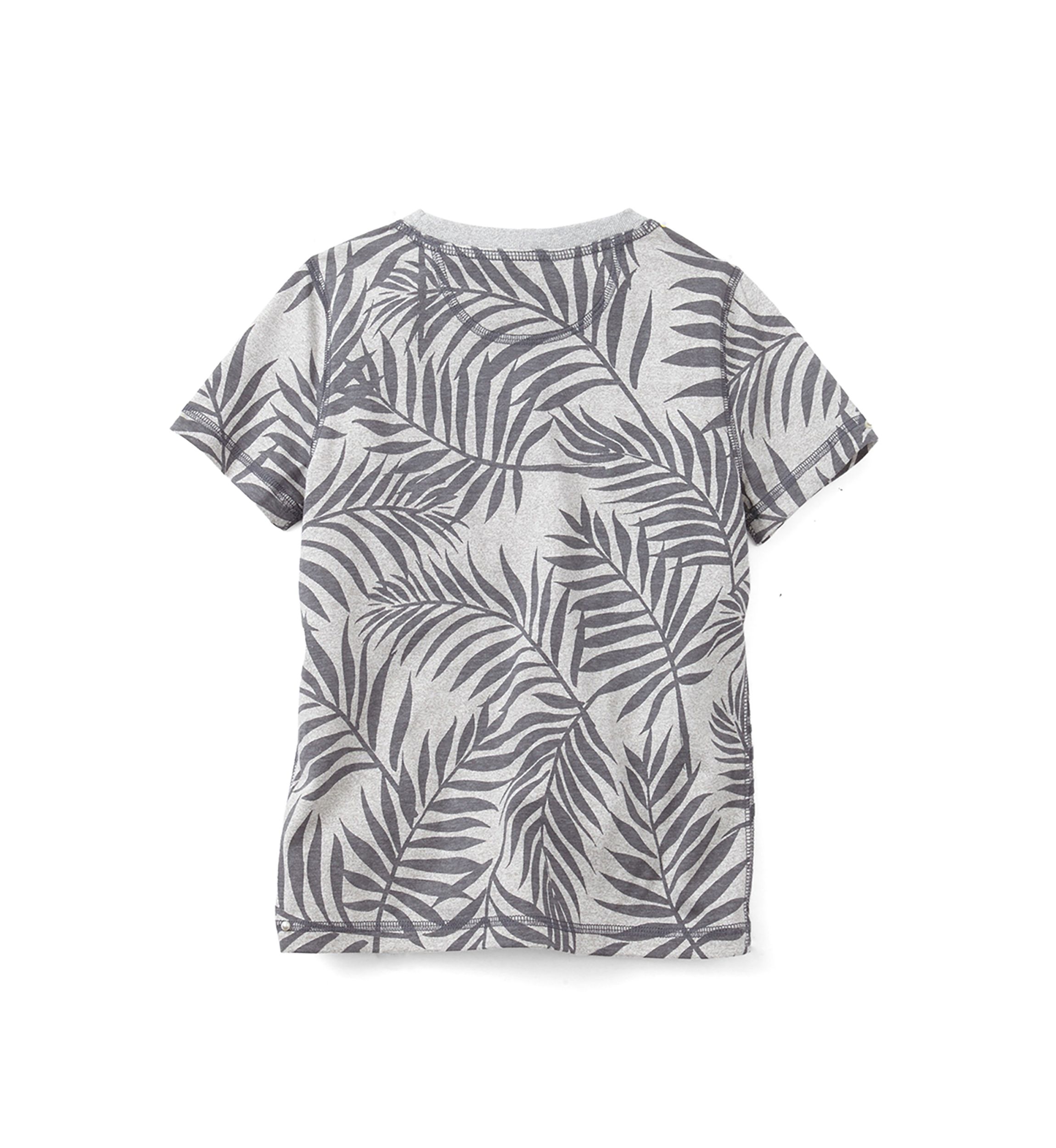 Boys 4-7 Short Sleeve Printed Jaspe Crew Neck Pocket T-Shirt